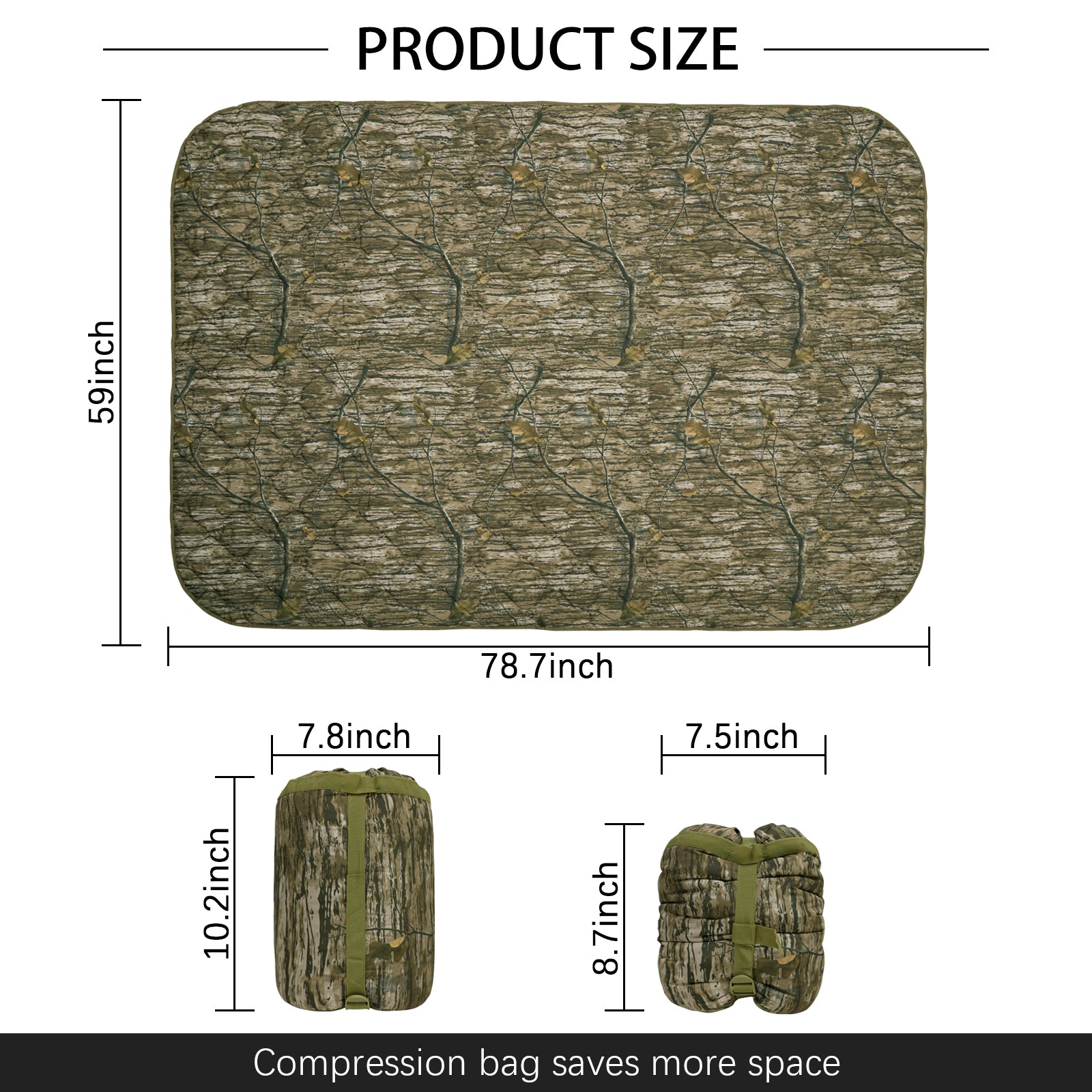 LOOGU – couverture camouflage Woobie imperméable, doublure de poncho pour le camping en plein air, la randonnée, la chasse, la survie, la randonnée, le pique-nique