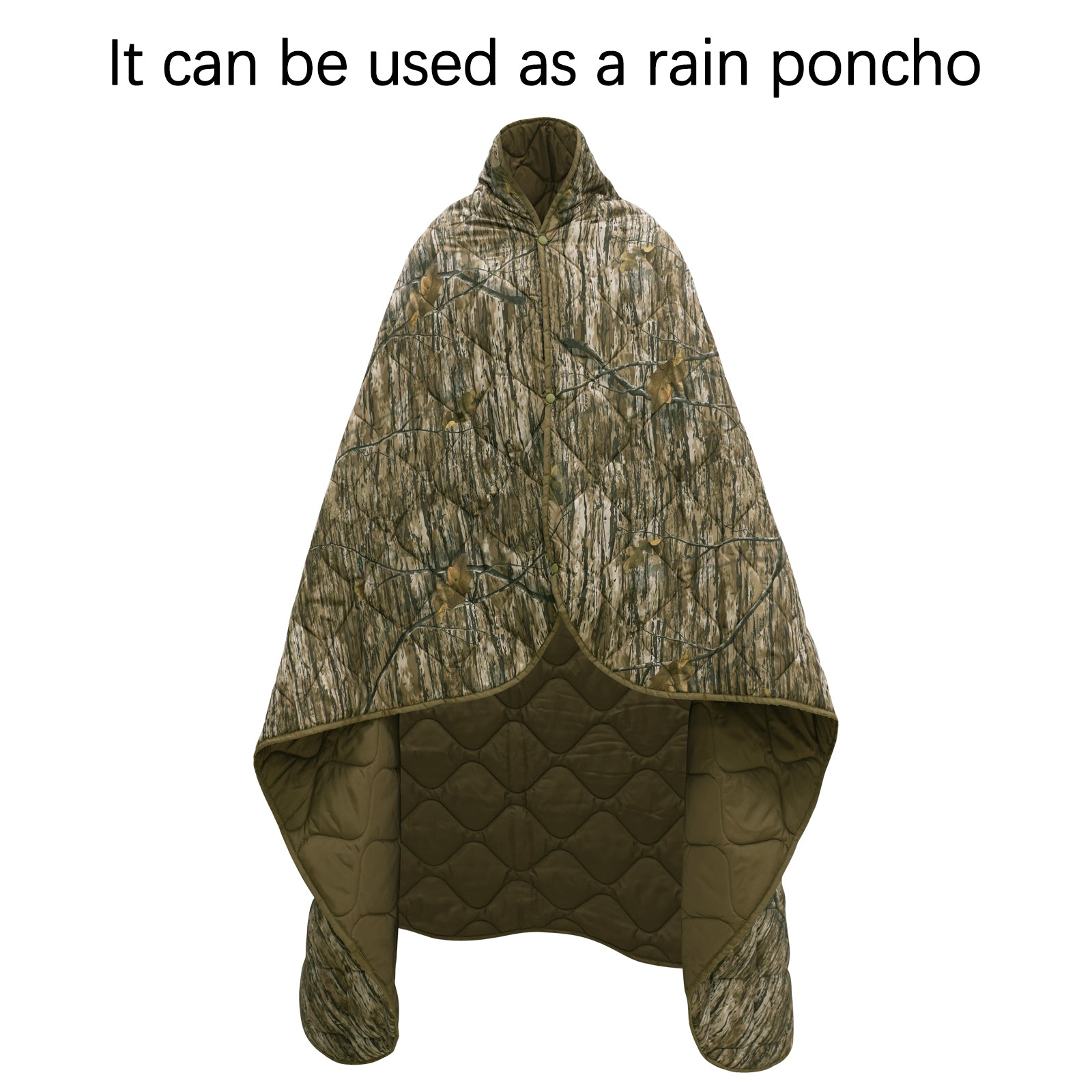 LOOGU – couverture camouflage Woobie imperméable, doublure de poncho pour le camping en plein air, la randonnée, la chasse, la survie, la randonnée, le pique-nique