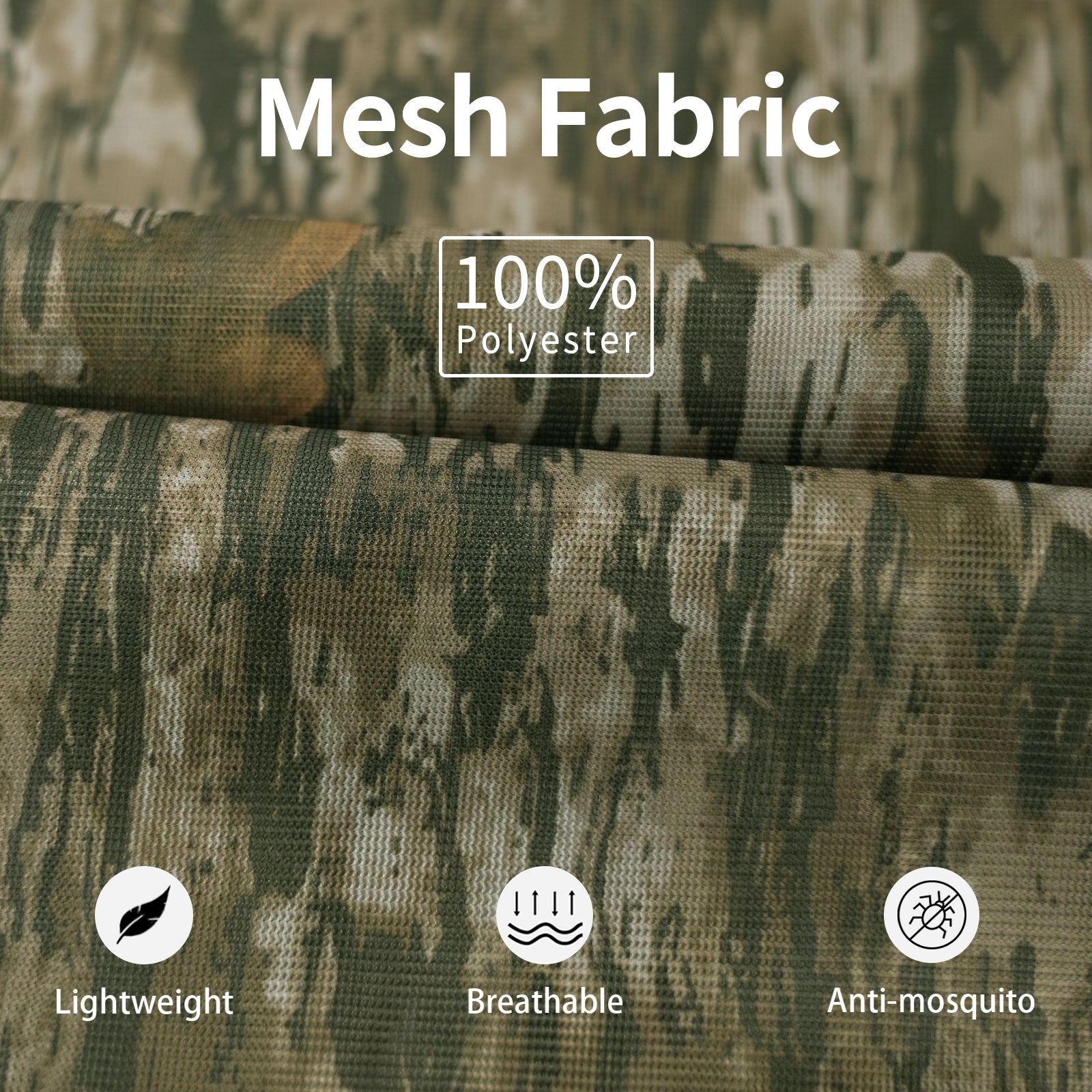 LOOGU Mosquito Suits-Bark & Dead Leaf Camo