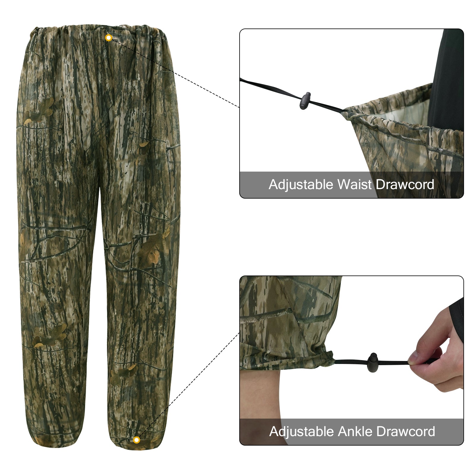 LOOGU Mosquito Suits-Bark & Dead Leaf Camo
