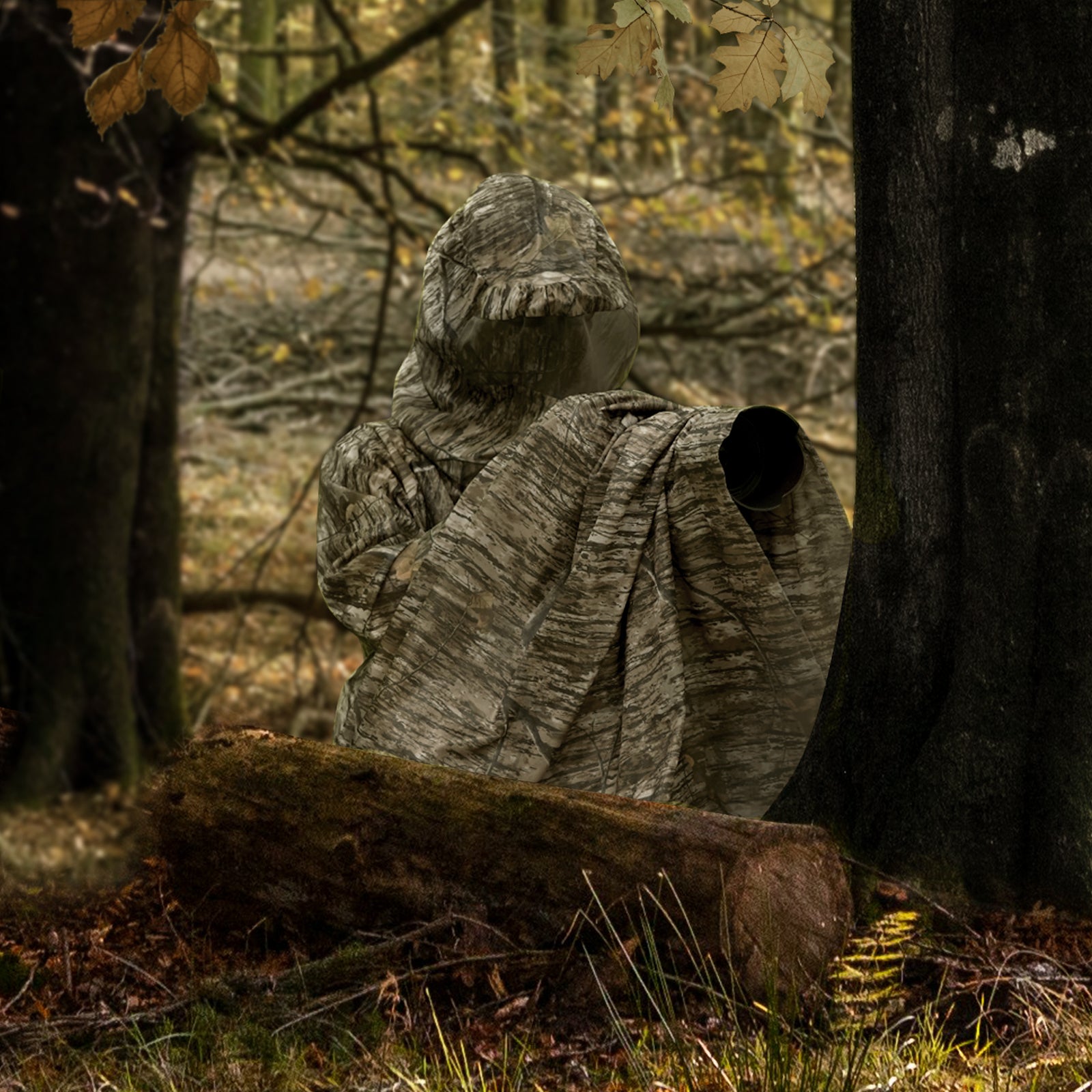 LOOGU Mosquito Suits-Bark & Dead Leaf Camo