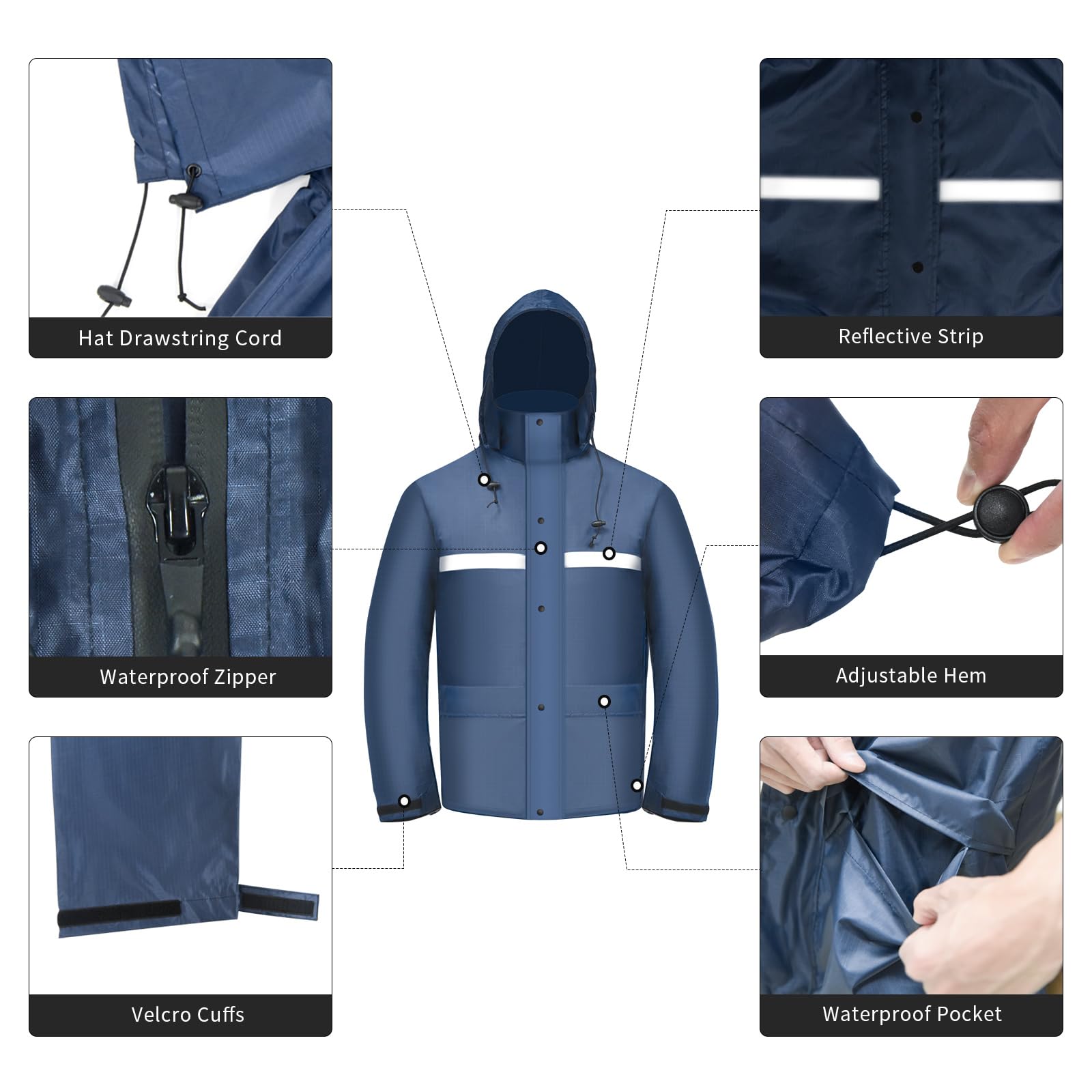 LOOGU camo rainsuit TPU- Navy 1