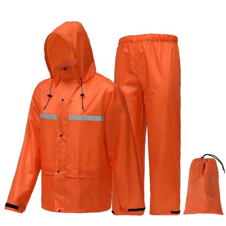 LOOGU camo rainsuit TPU- Orange