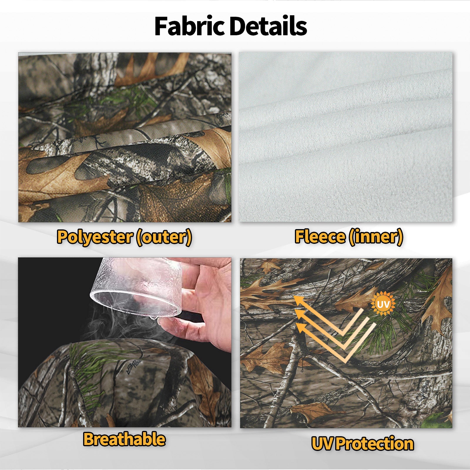 LOOGU Hunting Fleece Zipper Hoodie-Super Tree Camo D50