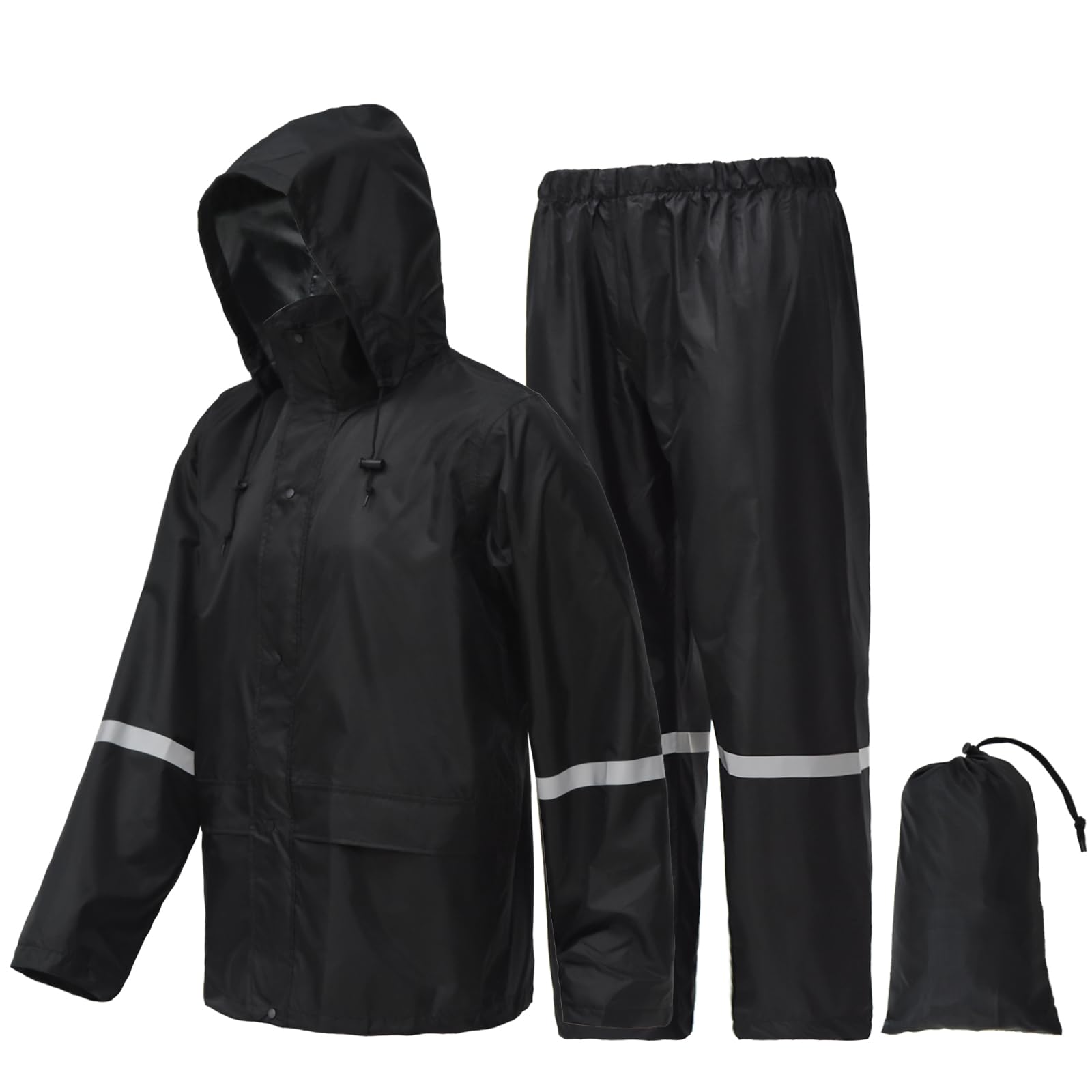 LOOGU camo rainsuit TPU- Black