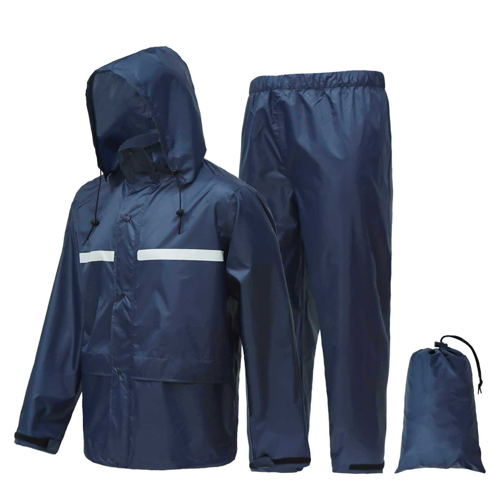 LOOGU camo rainsuit TPU- Navy 1