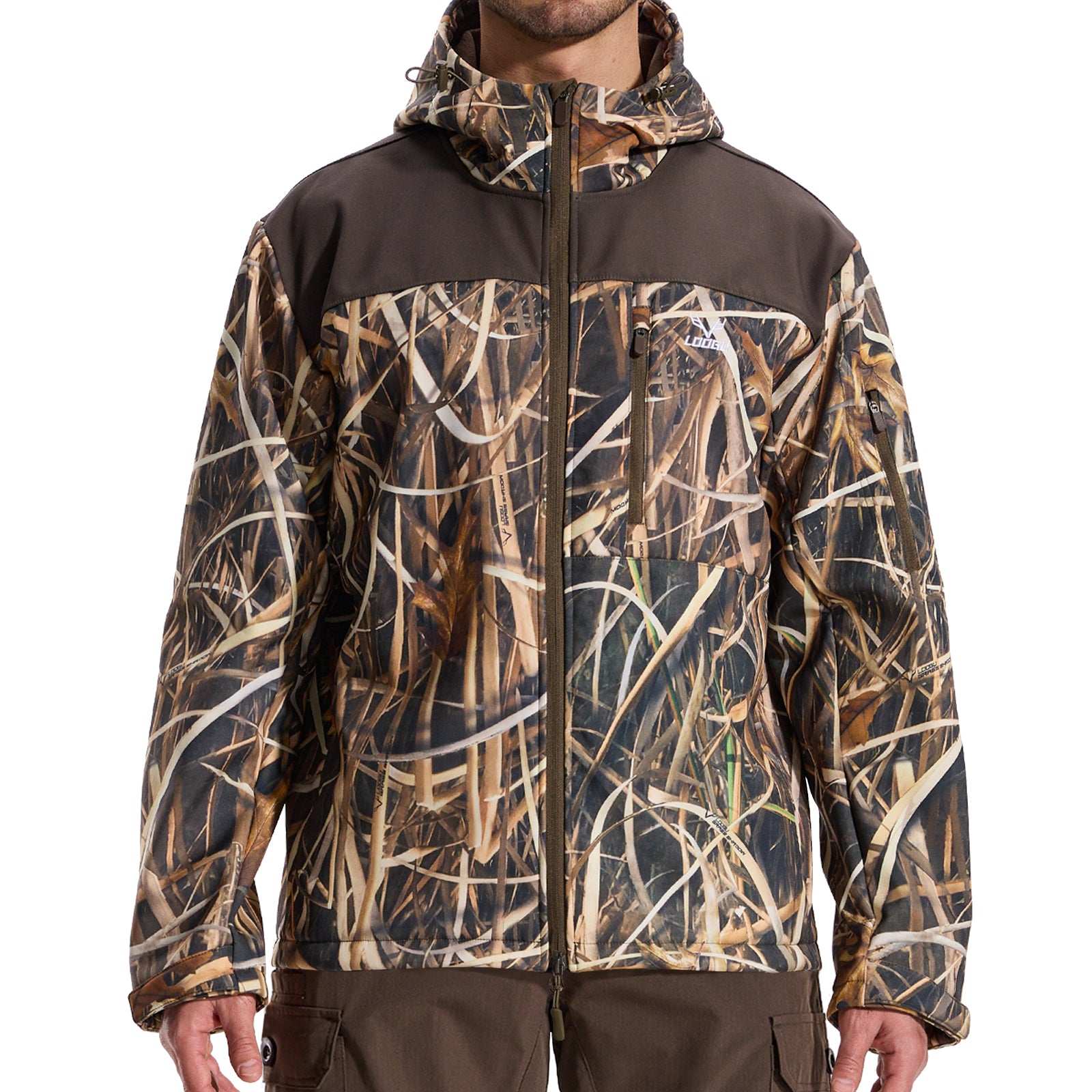LOOGU Mens Hunting Jacket Grass Camo M50
