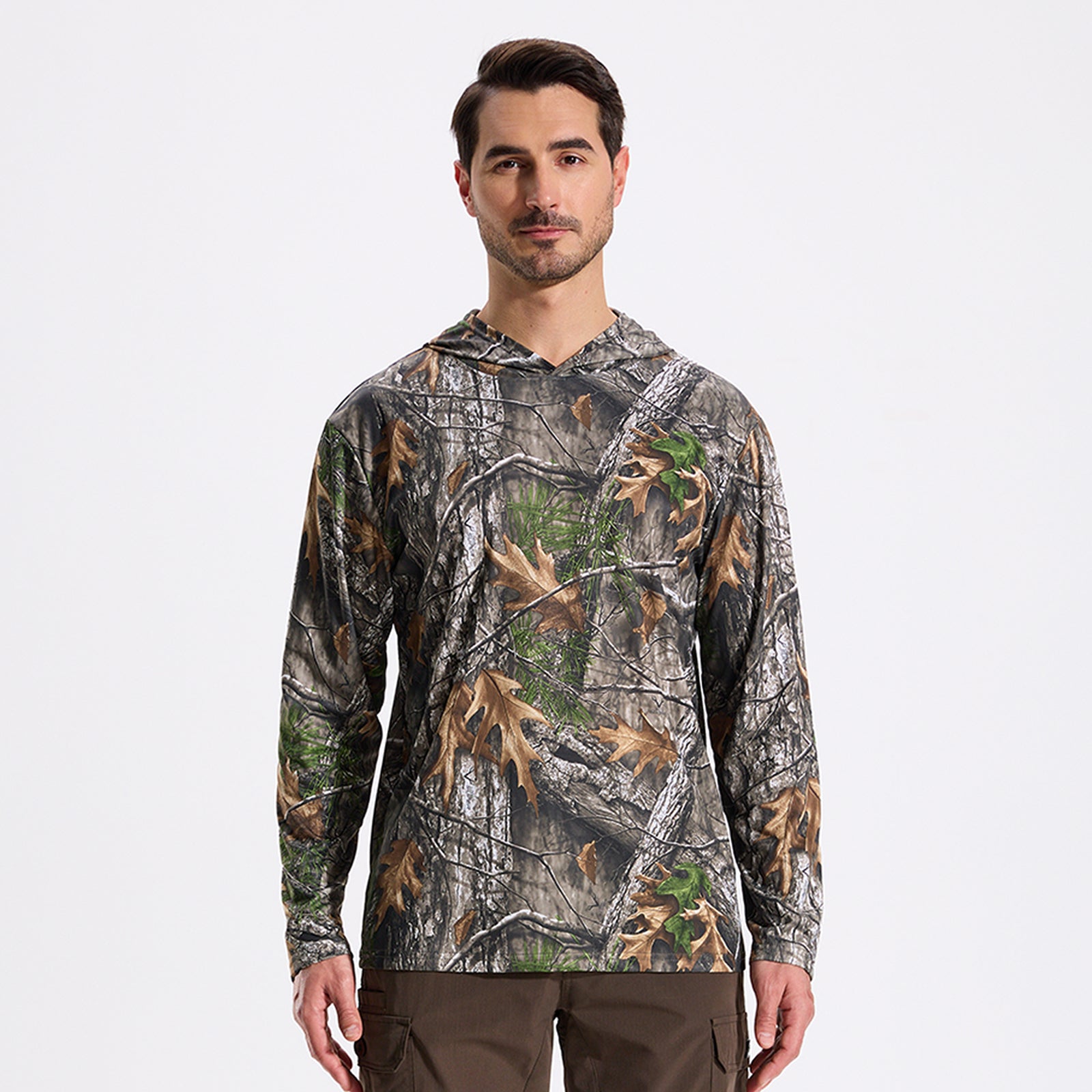LOOGU Hunting Long Sleeve Hoodie Super Tree Camo T50