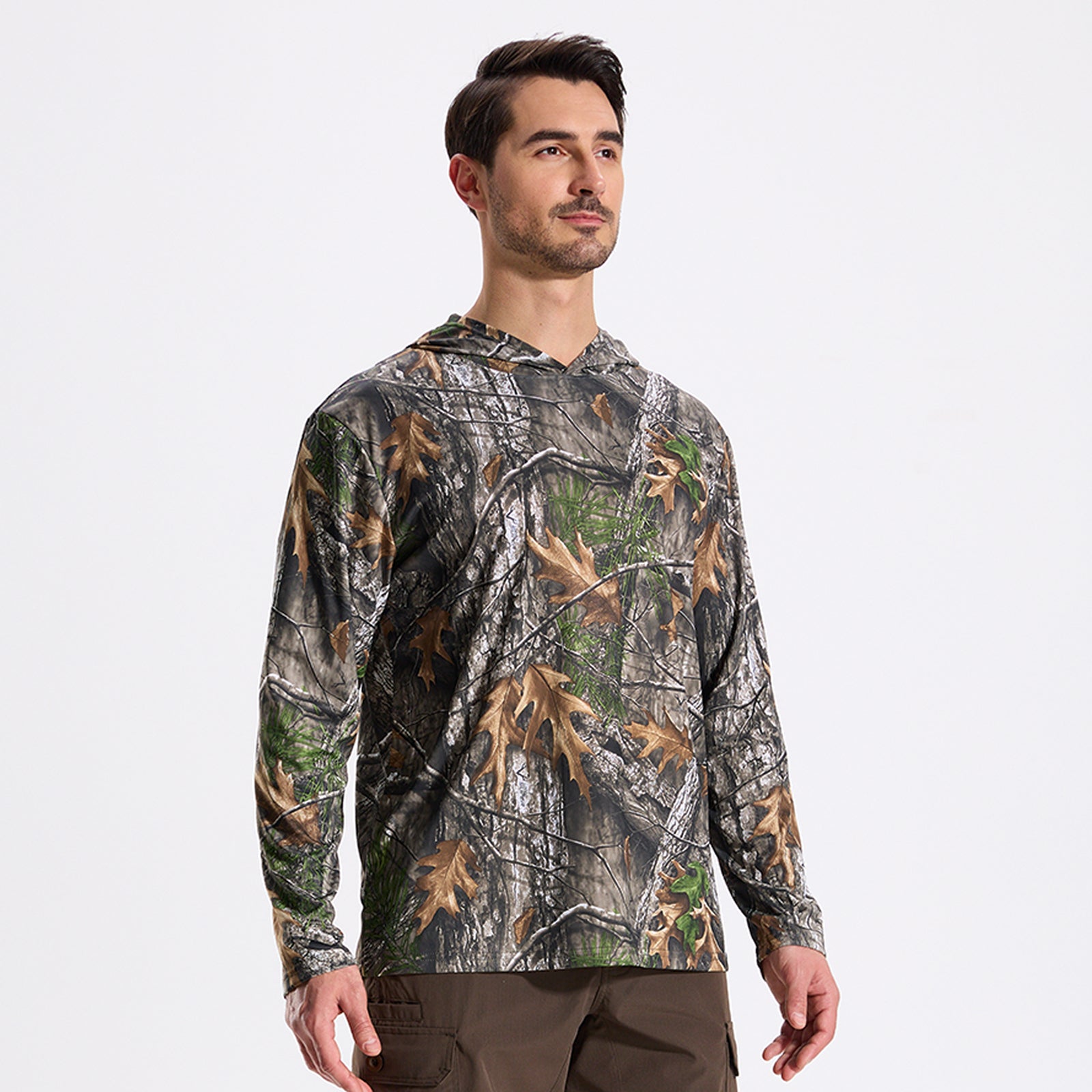 LOOGU Hunting Long Sleeve Hoodie Super Tree Camo T50