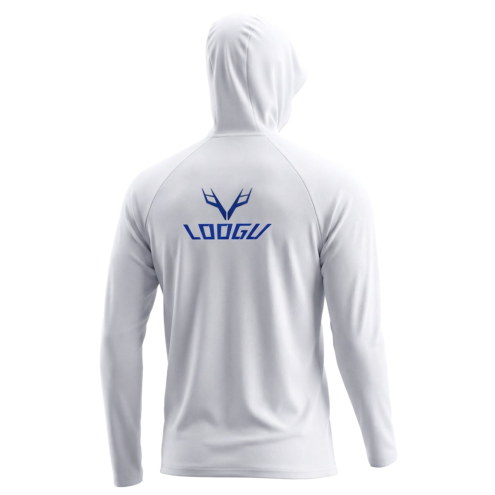 LOOGU Men’s Fishing Hoodie-White T71-LG