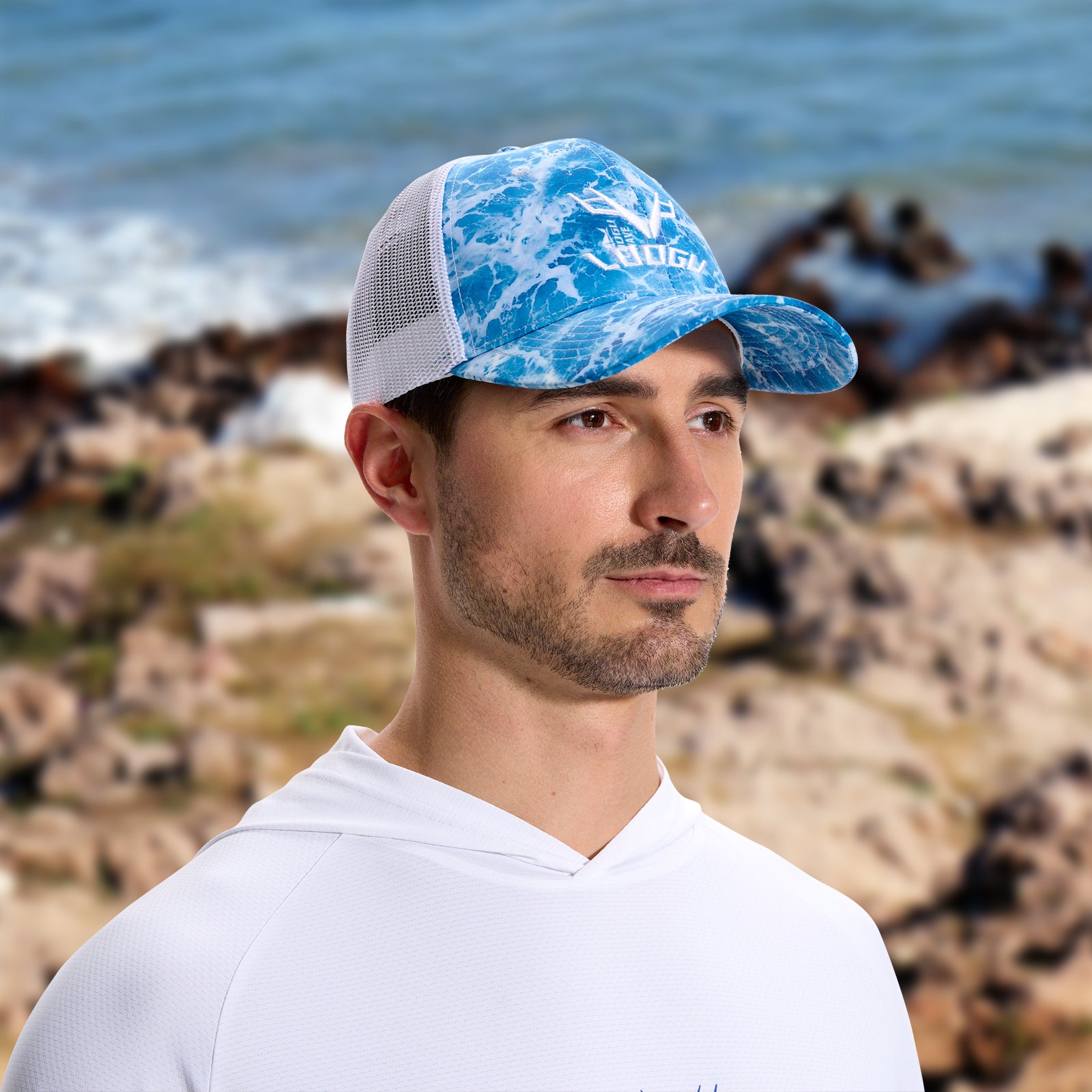 LOOGU Trucker Hat-Wave Blue C10