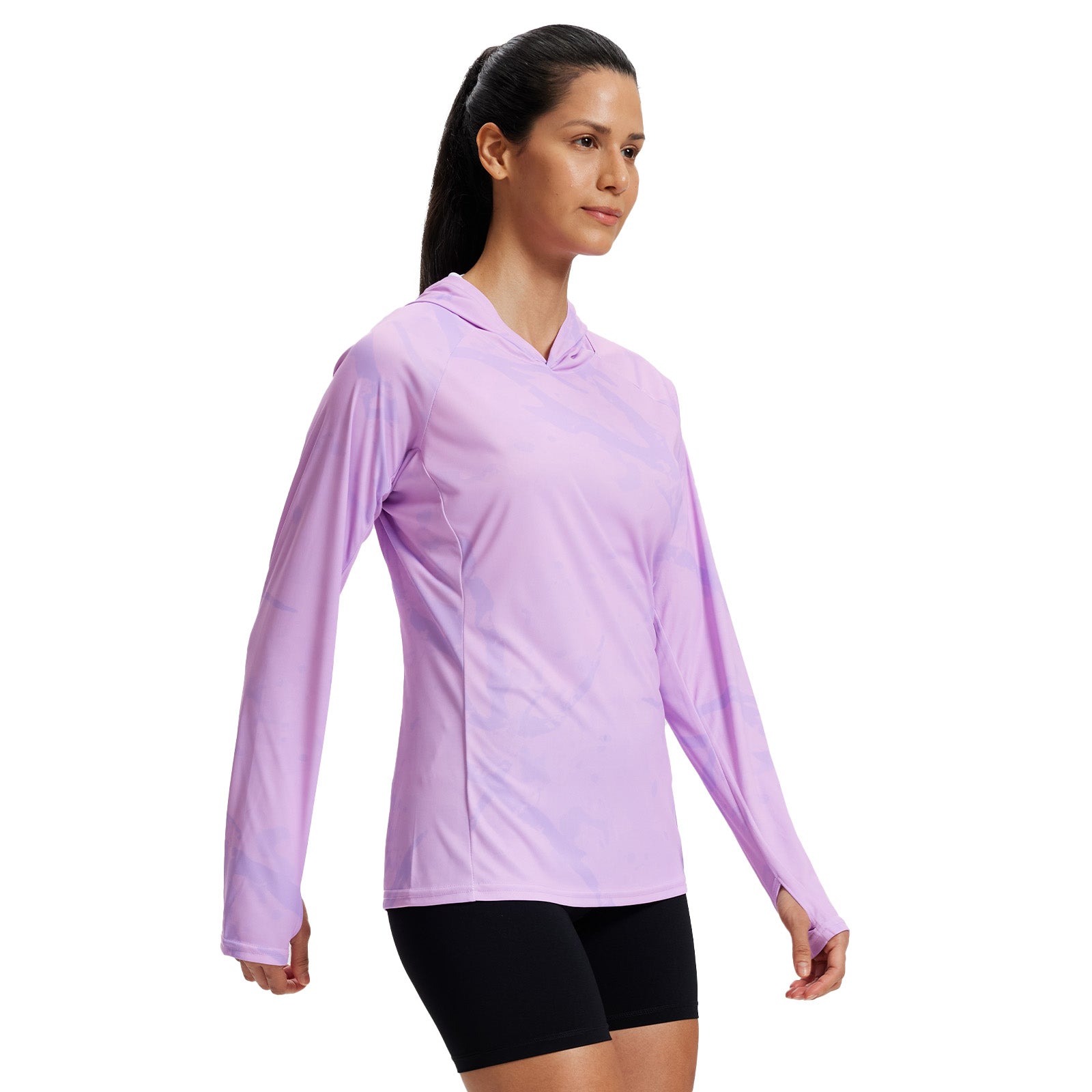 LOOGU Women's UPF 50+ Hoodies Shirts Purple WT73