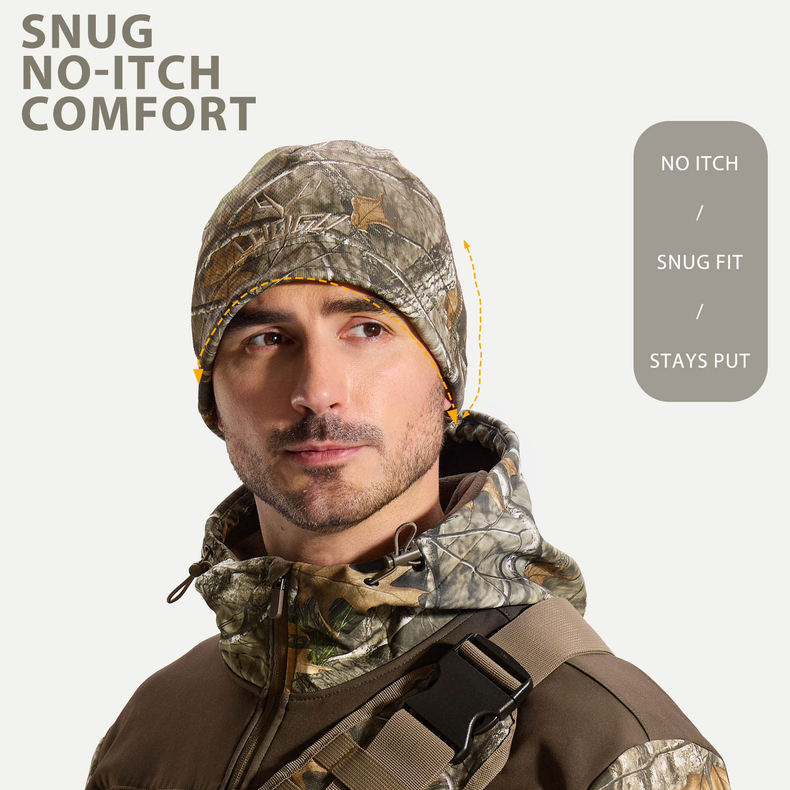 LOOGU Unisex Camo Beanie Hat for Hunting B09