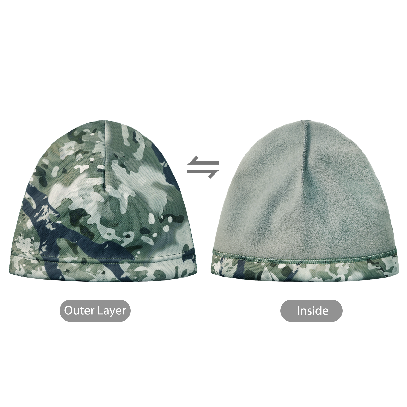 LOOGU Unisex Camo Beanie Hat for Hunting B09