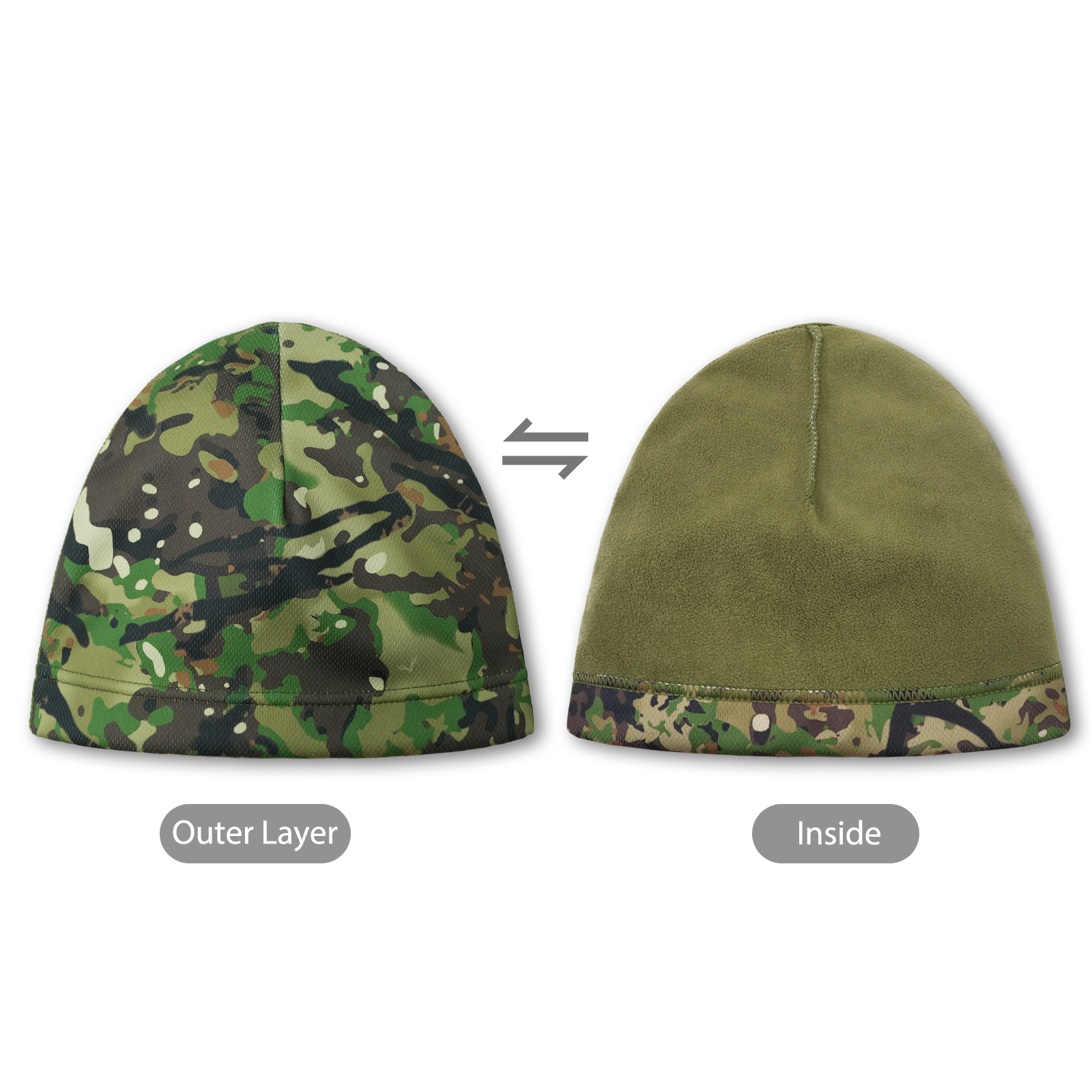 LOOGU Unisex Camo Beanie Hat for Hunting B09