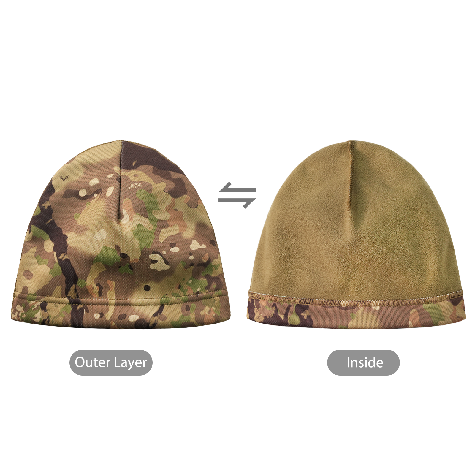 LOOGU Unisex Camo Beanie Hat for Hunting B09