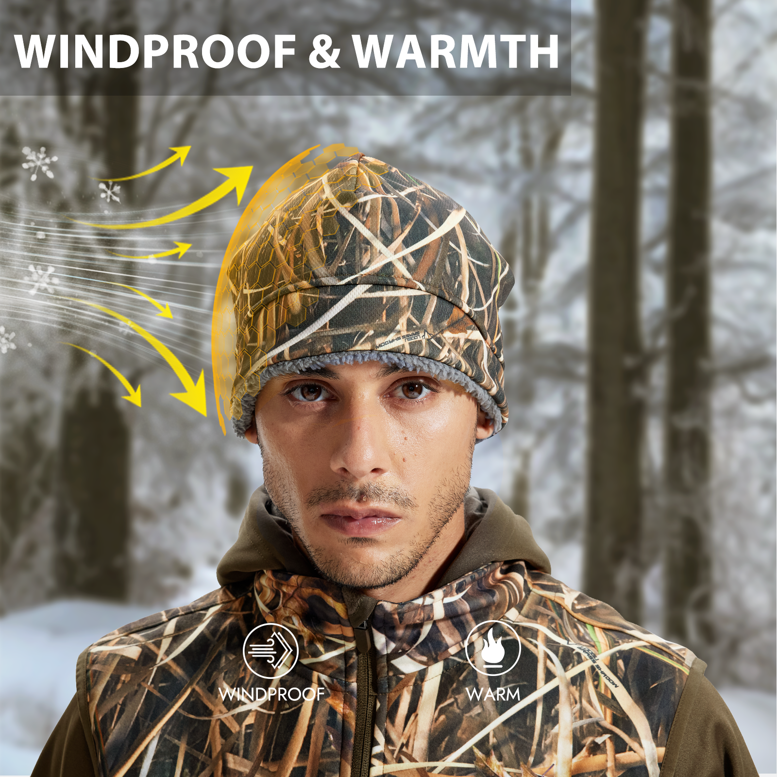 LOOGU Unisex Camo Beanie Hat for Hunting B11