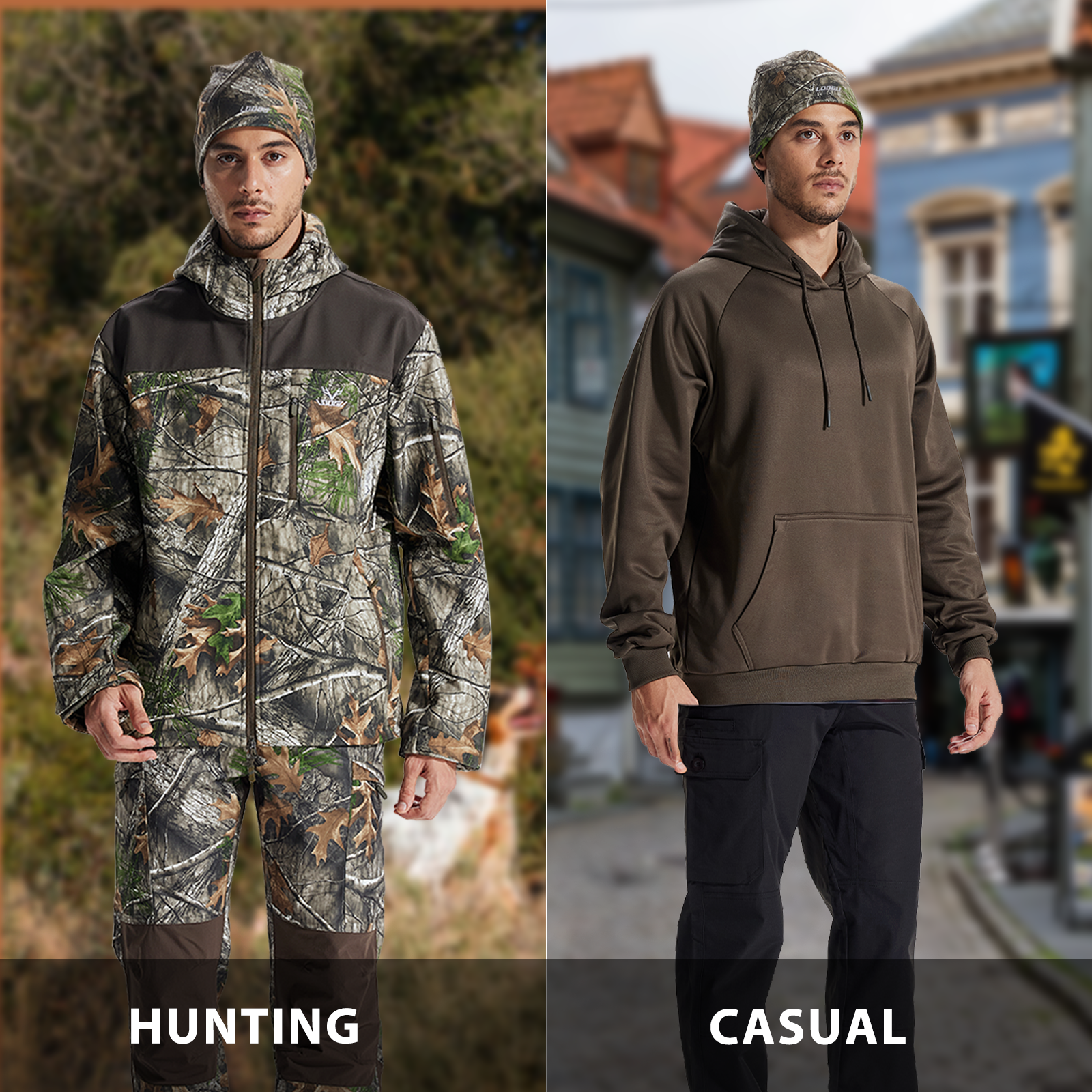 LOOGU Unisex Camo Beanie Hat for Hunting B10