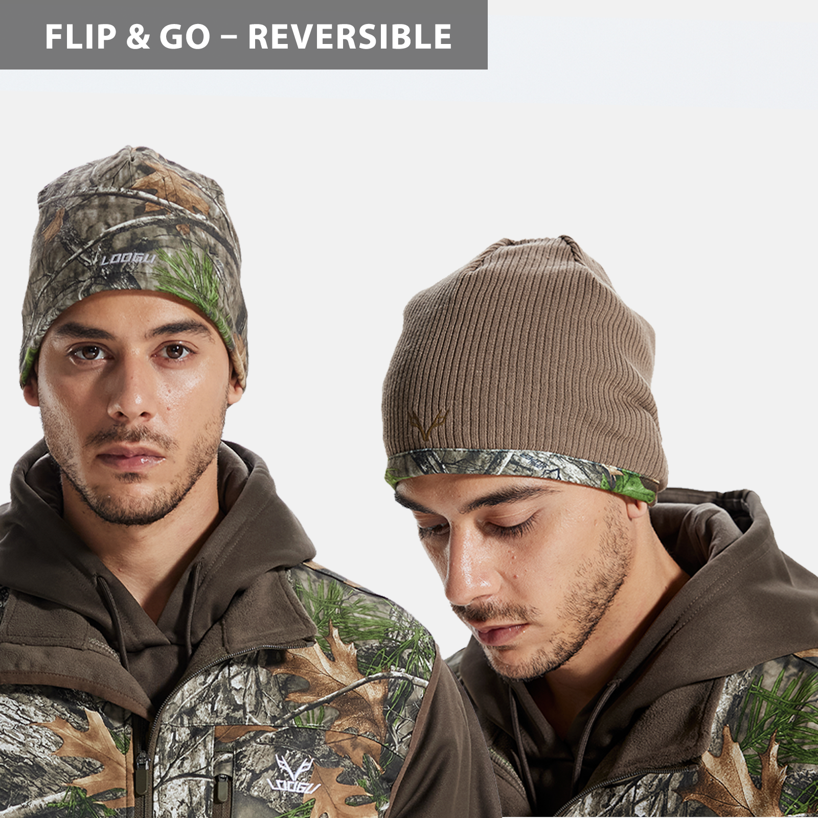 LOOGU Unisex Camo Beanie Hat for Hunting B10