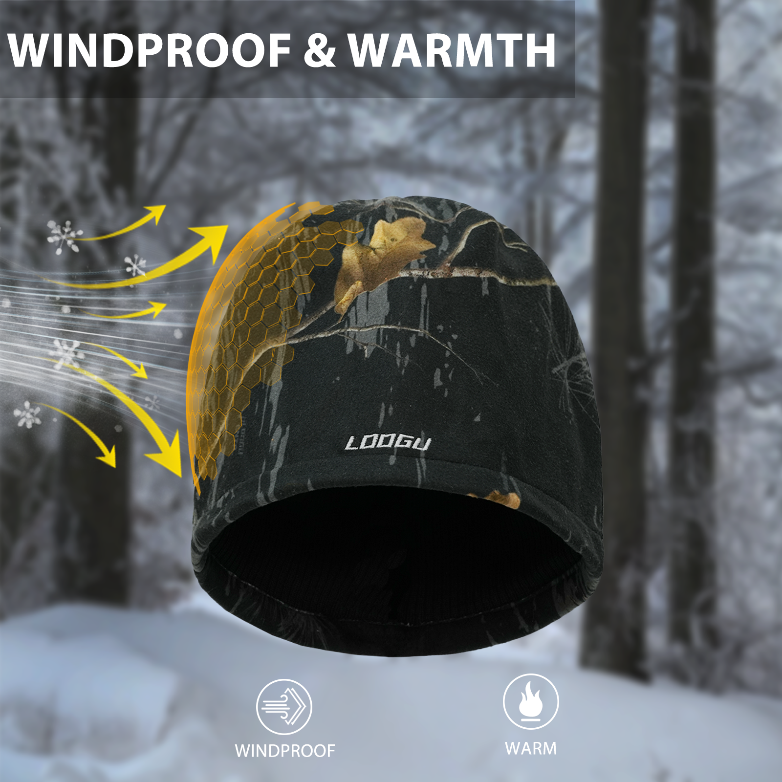 LOOGU Unisex Camo Beanie Hat for Hunting B10