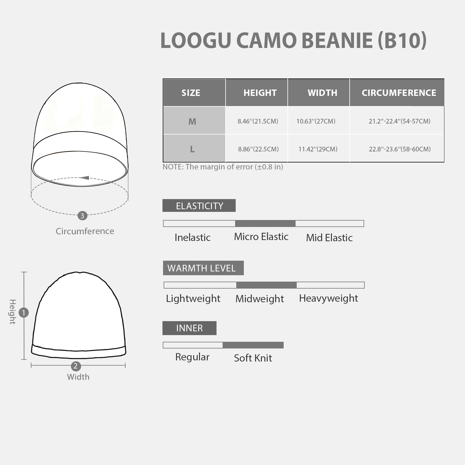 LOOGU Unisex Camo Beanie Hat for Hunting B10