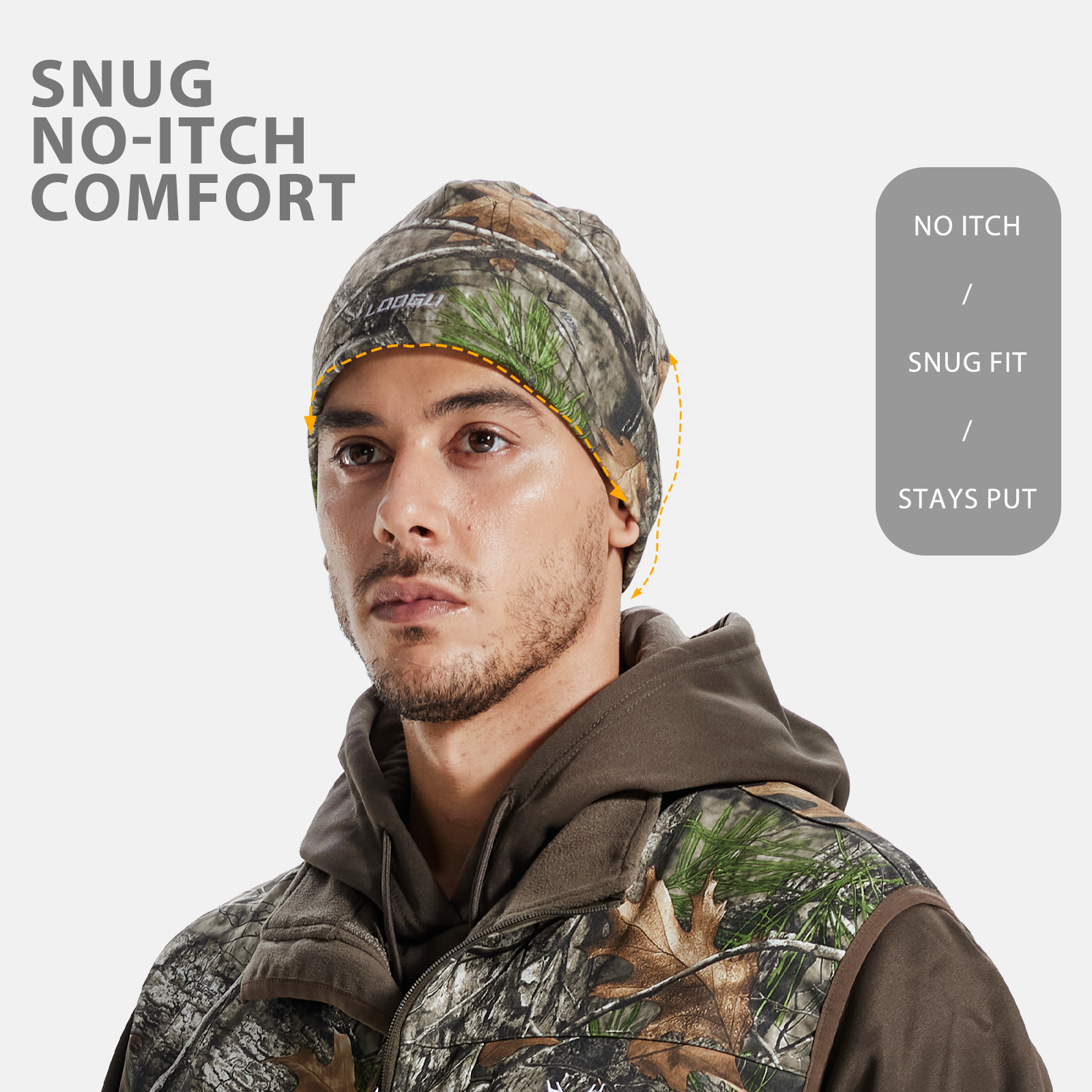 LOOGU Unisex Camo Beanie Hat for Hunting B10