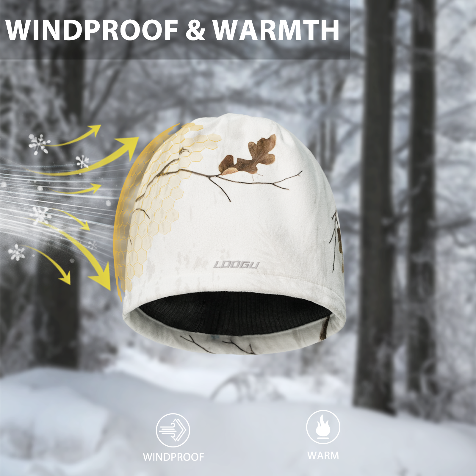 LOOGU Unisex Camo Beanie Hat for Hunting B10