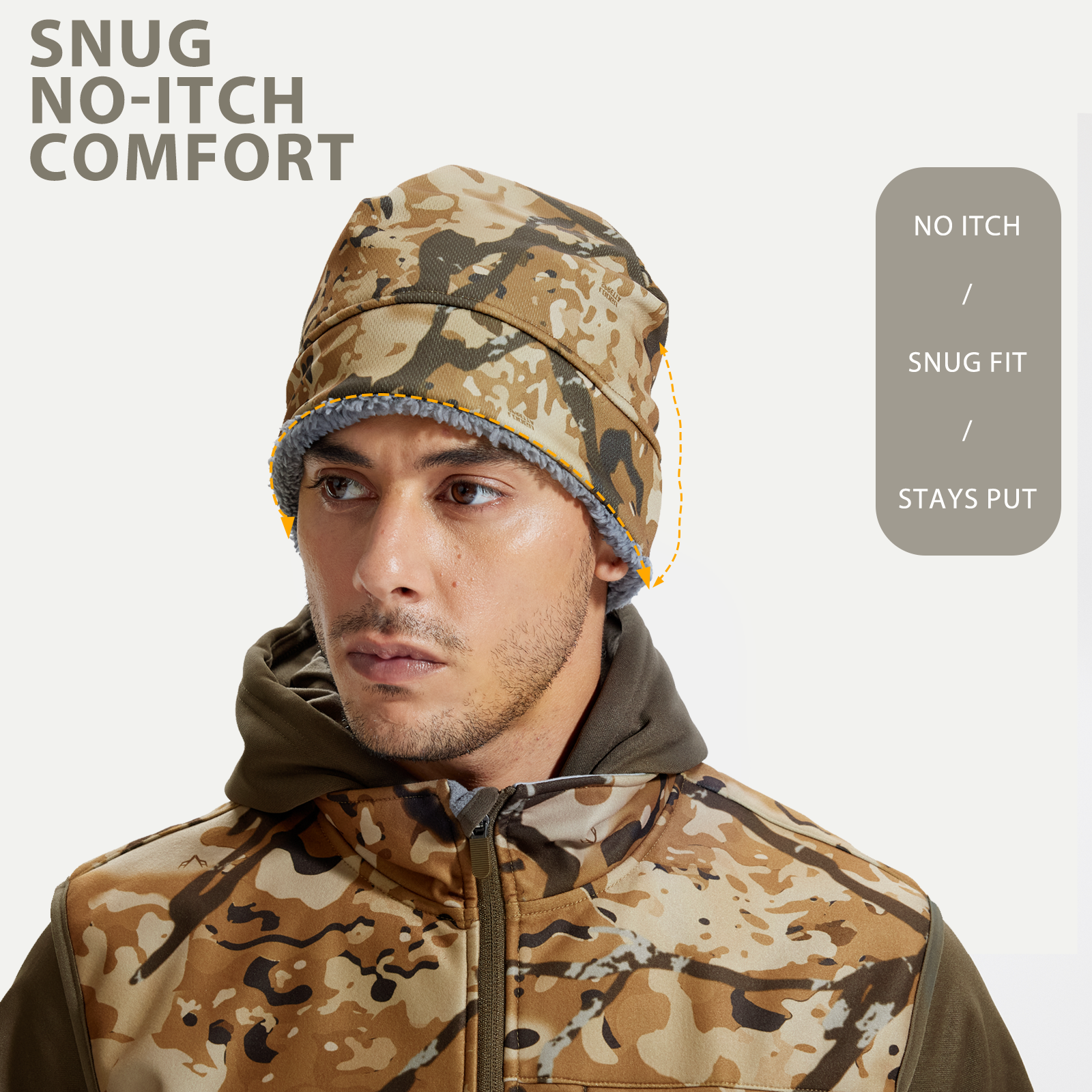 LOOGU Unisex Camo Beanie Hat for Hunting B11