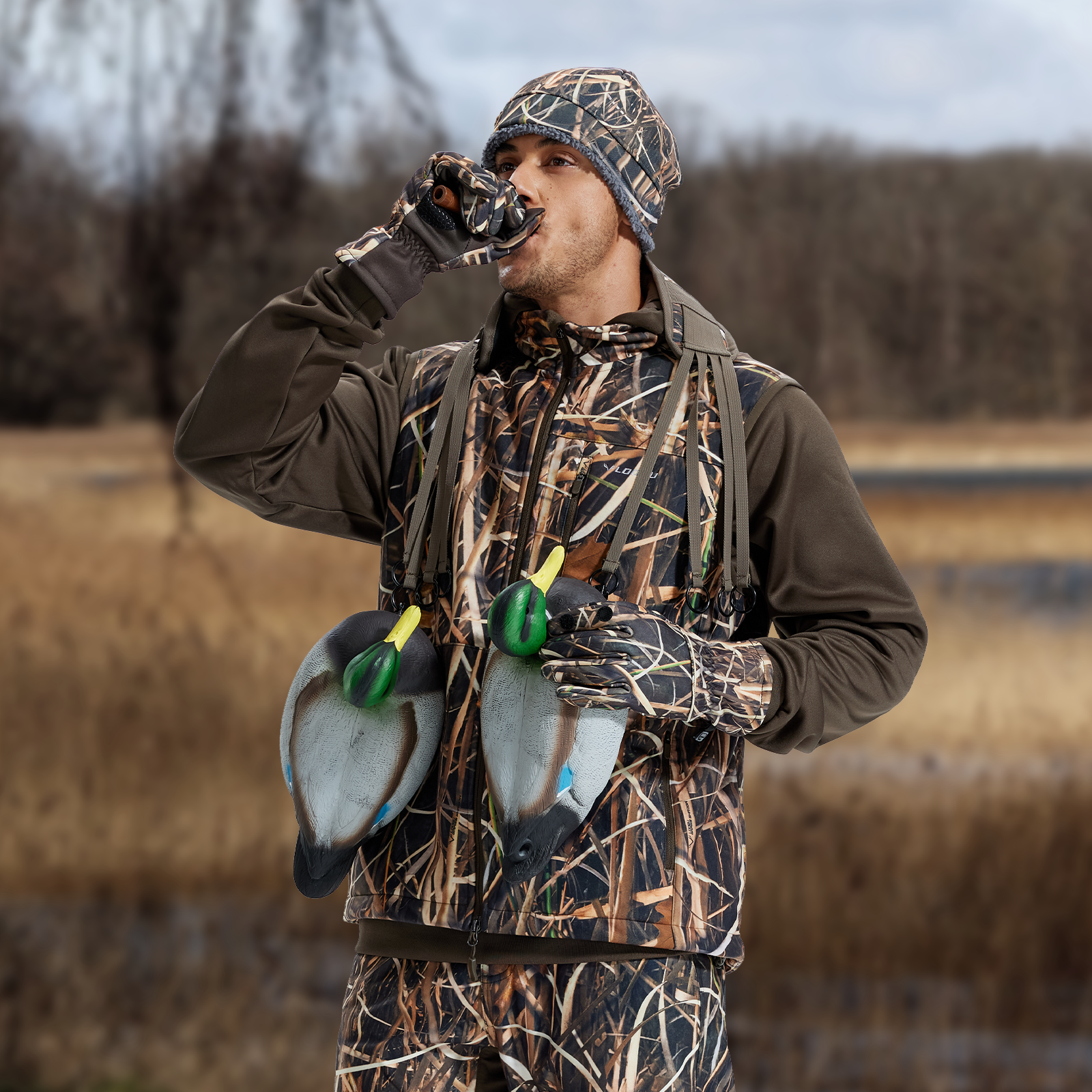 LOOGU Unisex Camo Beanie Hat for Hunting B11