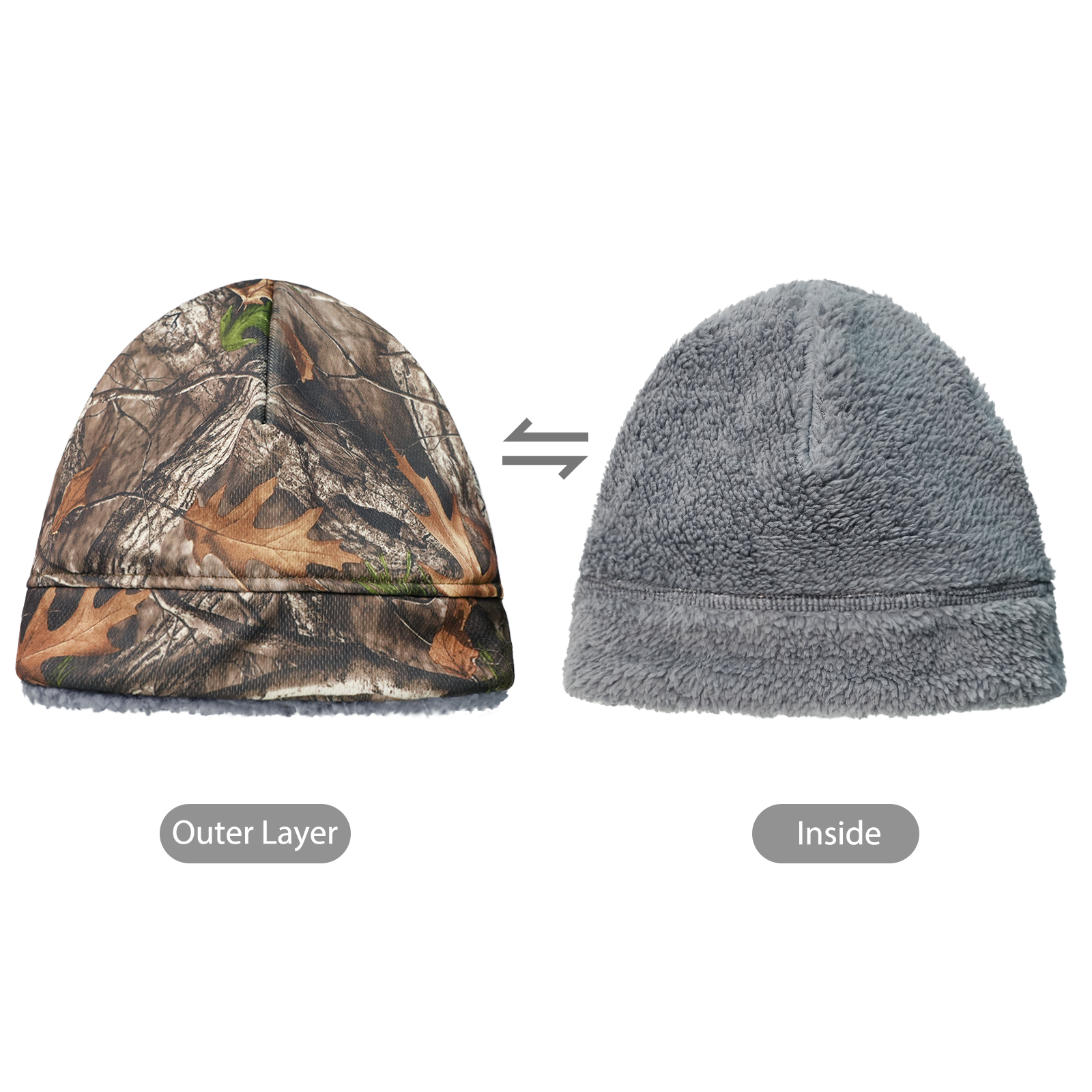 LOOGU Unisex Camo Beanie Hat for Hunting B11