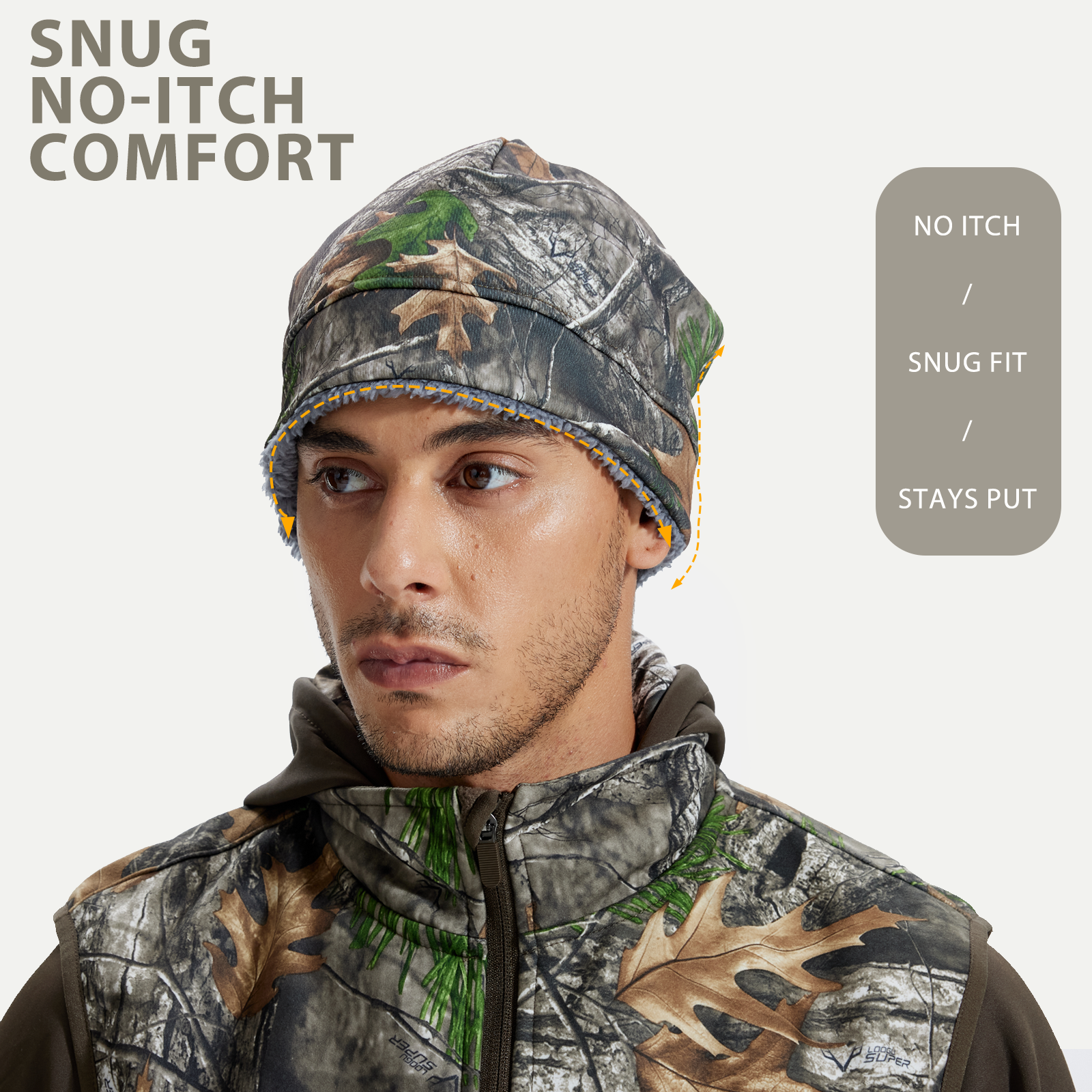 LOOGU Unisex Camo Beanie Hat for Hunting B11