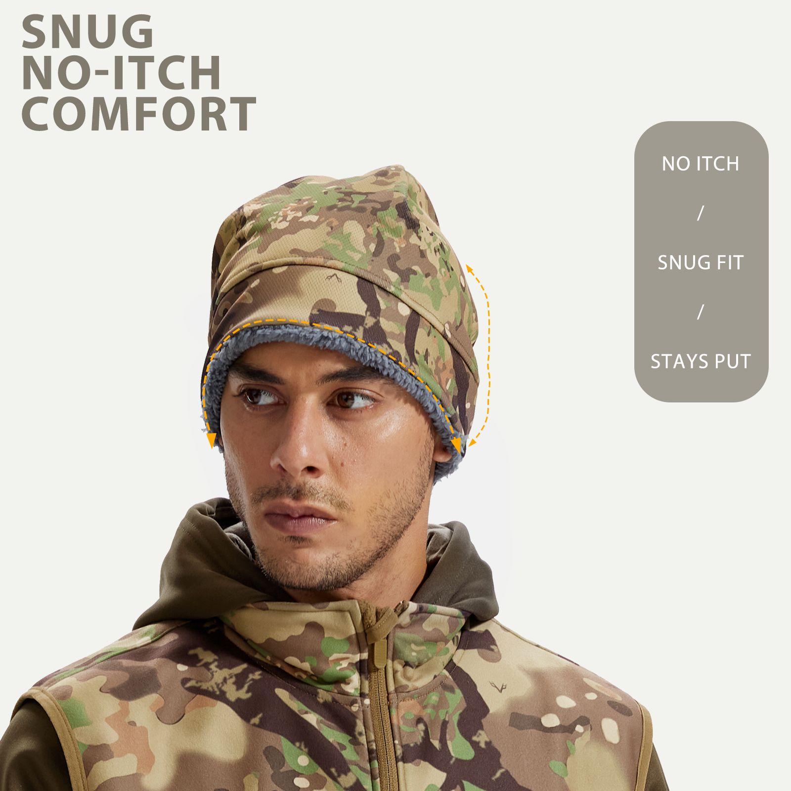 LOOGU Unisex Camo Beanie Hat for Hunting B11