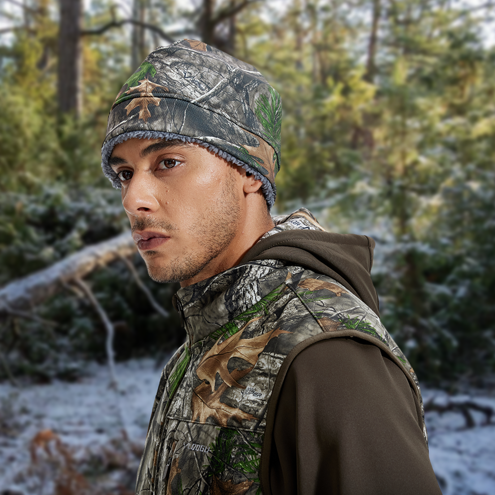 LOOGU Unisex Camo Beanie Hat for Hunting B11