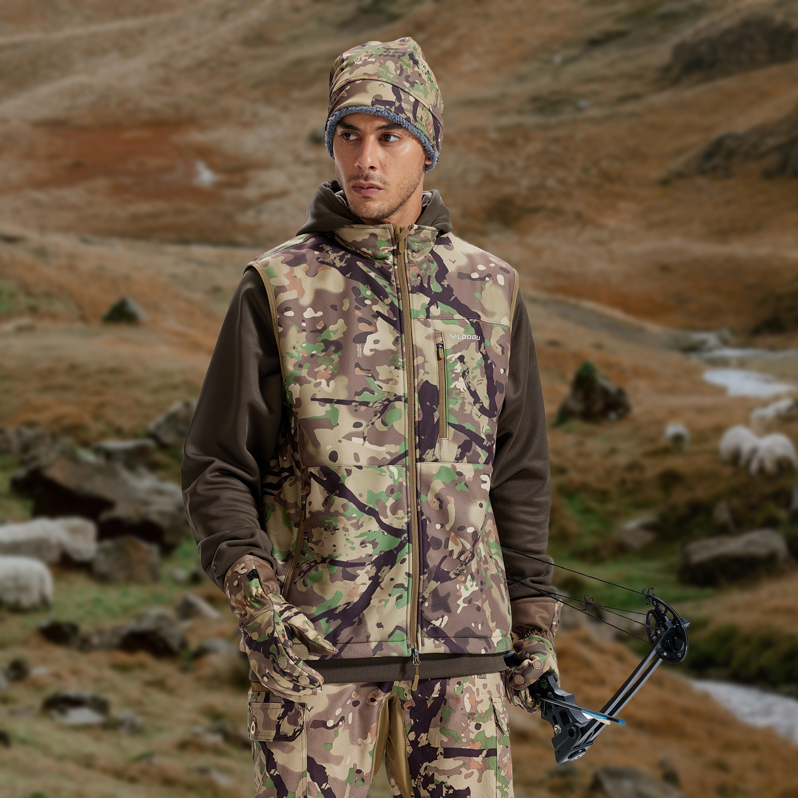 LOOGU Unisex Camo Beanie Hat for Hunting B11