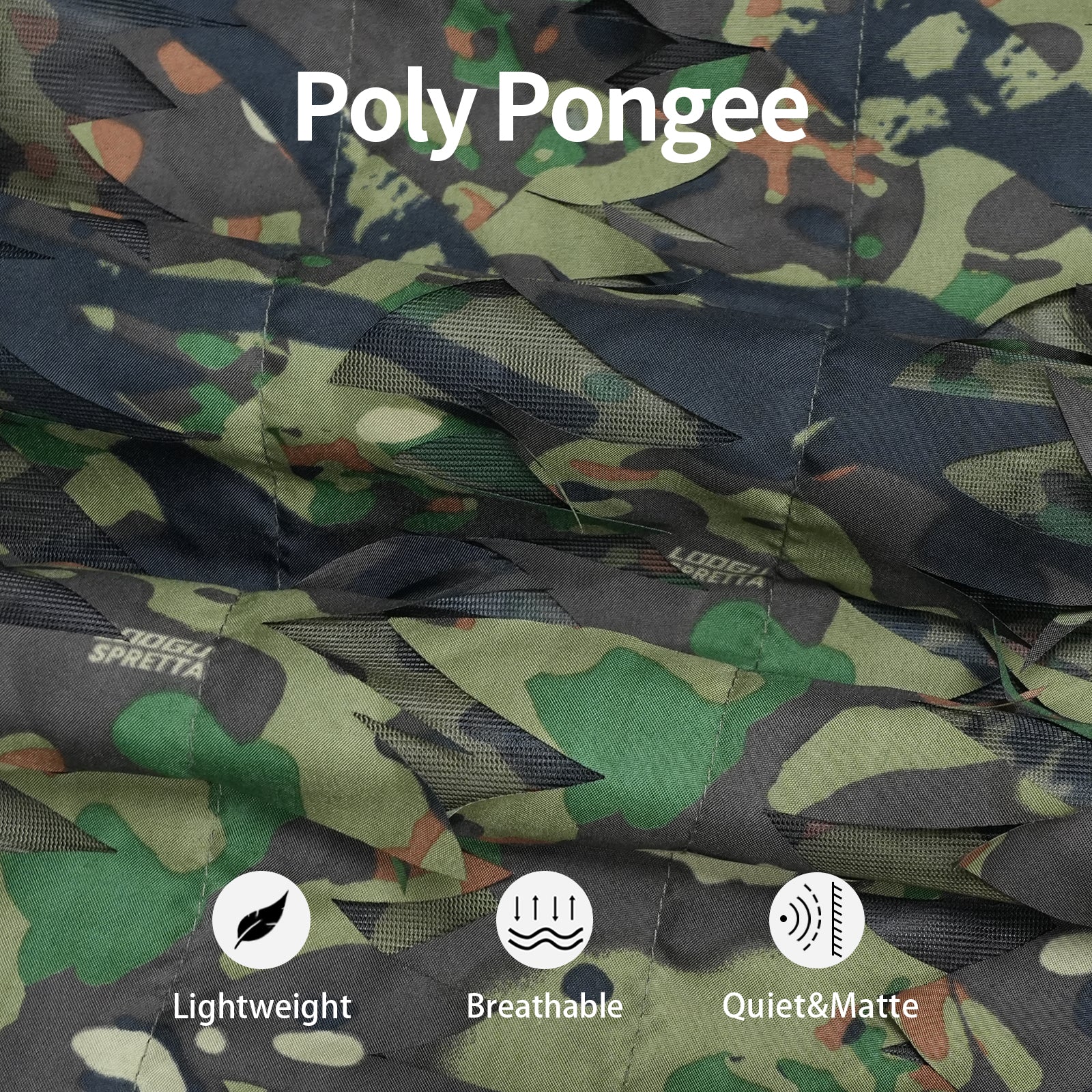 LOOGU Poncho Style Ghillie Suit 3D Leaf Spretta Camo