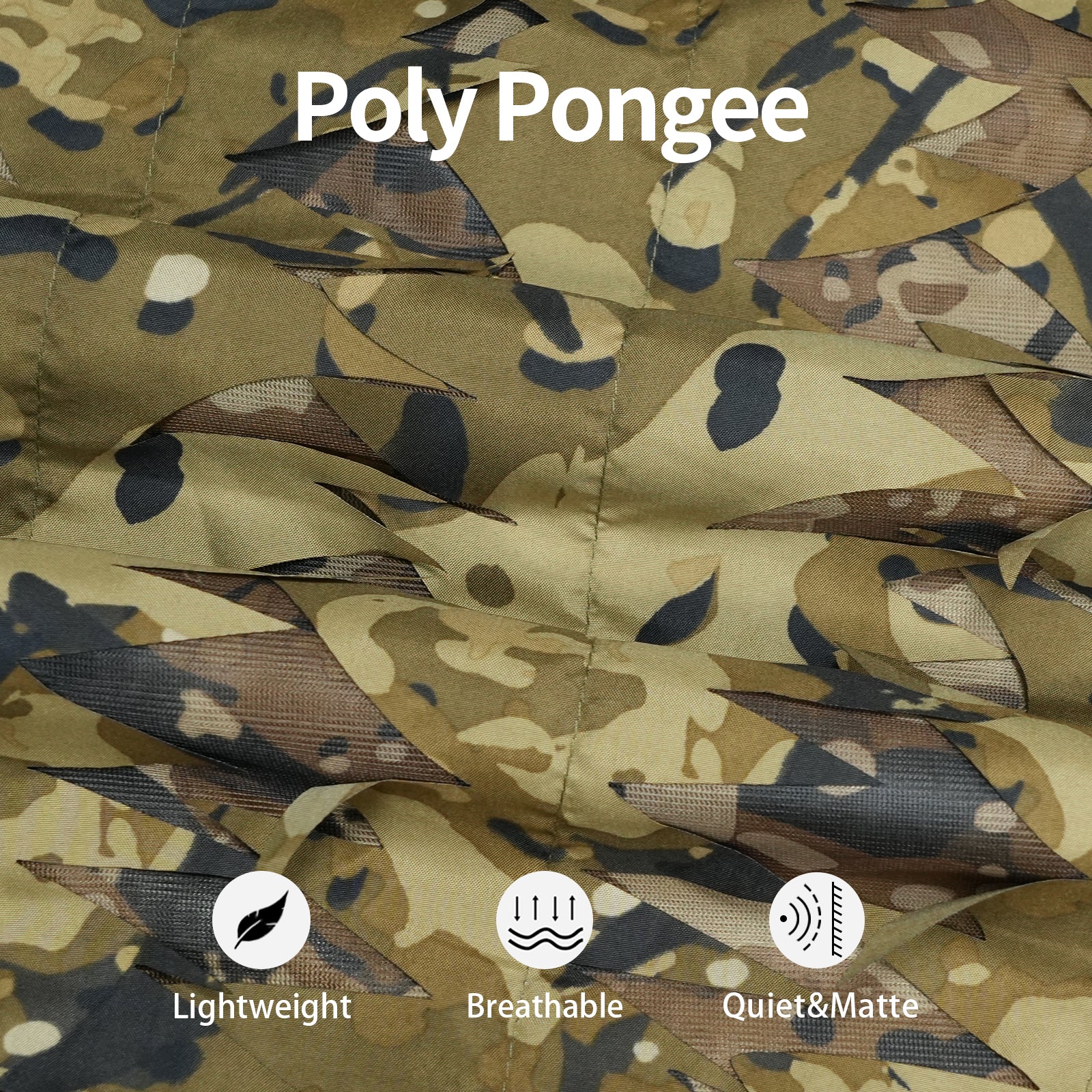 LOOGU Poncho Style Ghillie Suit 3D Leaf Spretta Camo