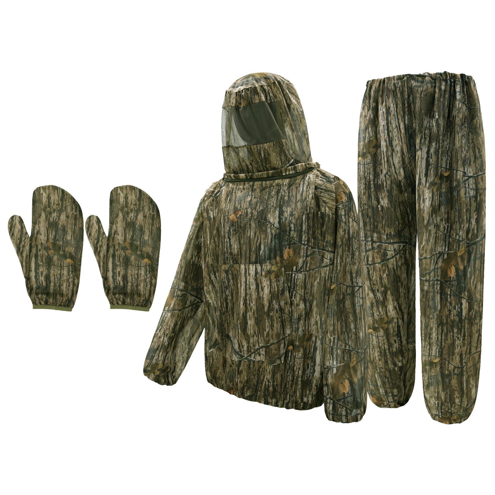 LOOGU Mosquito Suits-Bark & Dead Leaf Camo