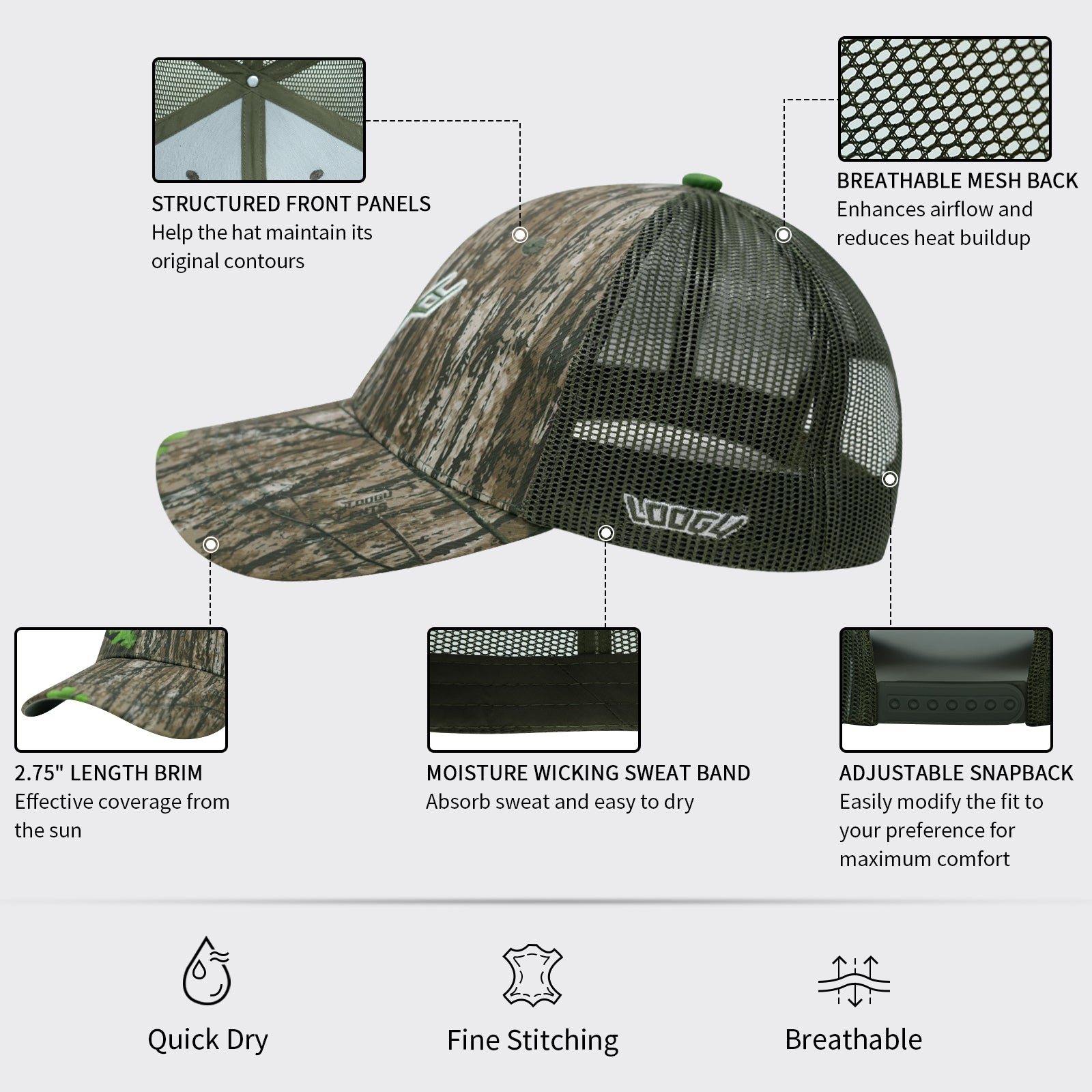 LOOGU Hunting Trucker Cap Unisex C10