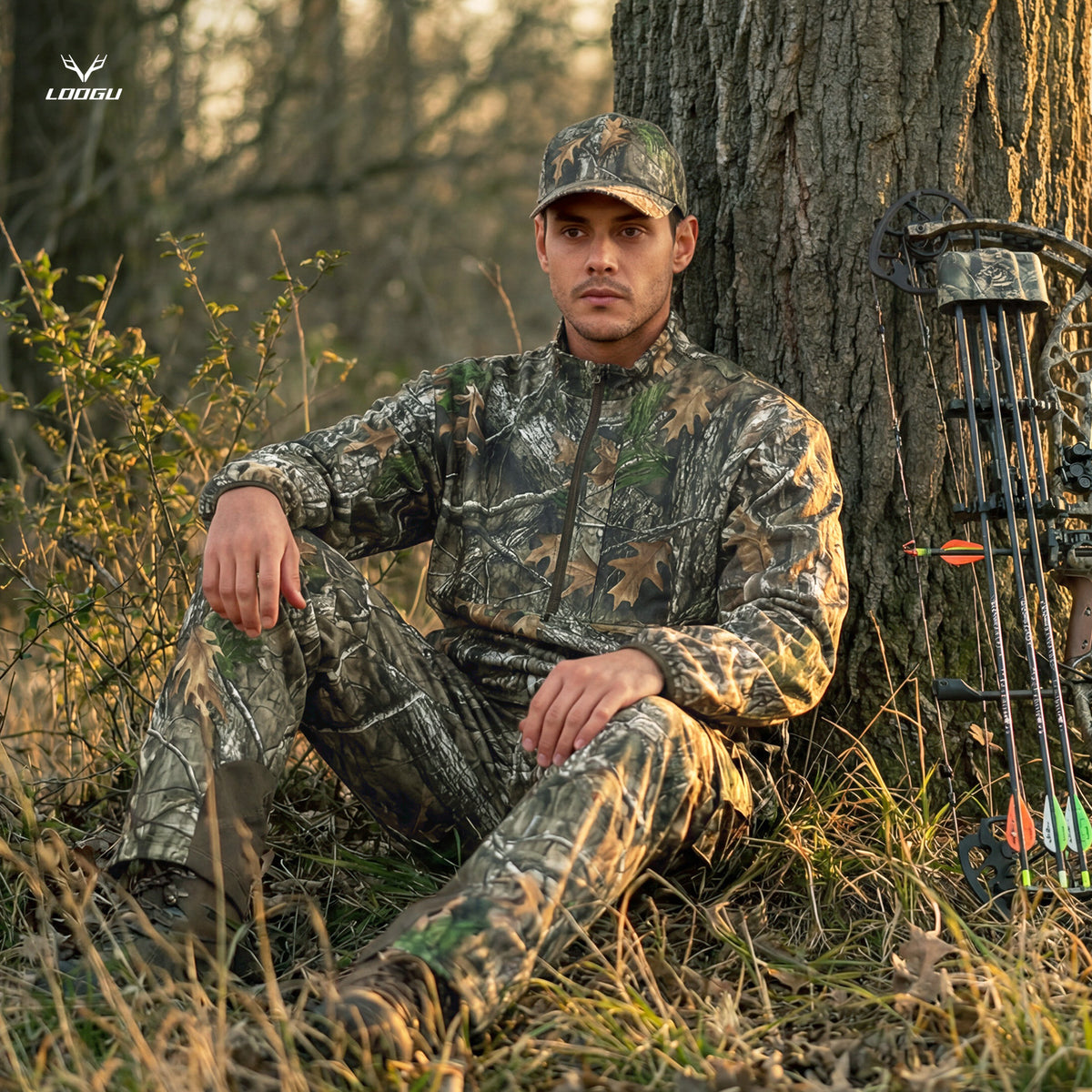 LOOGU Half Zip Hunting Fleece Pullover Turkey D30