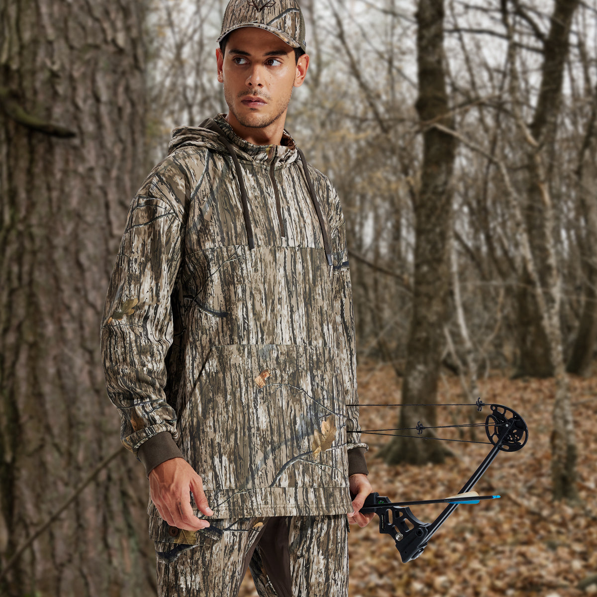LOOGU Hunting Hoodies Fleece Lining Performance Insulation Pullover D50-1
