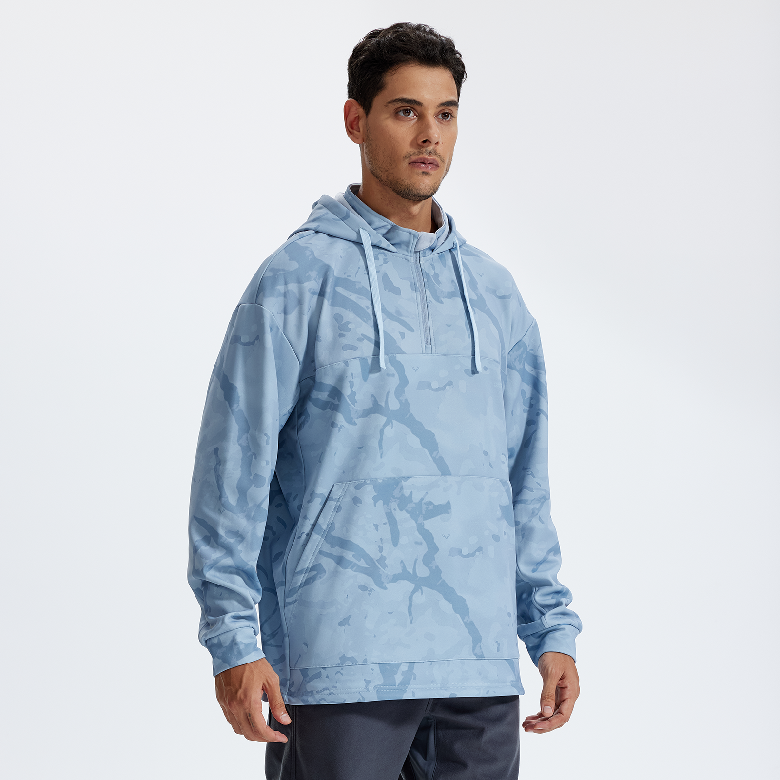 LOOGU Camo Hoodies Fleece Lining Performance Insulation Pullover D50-1
