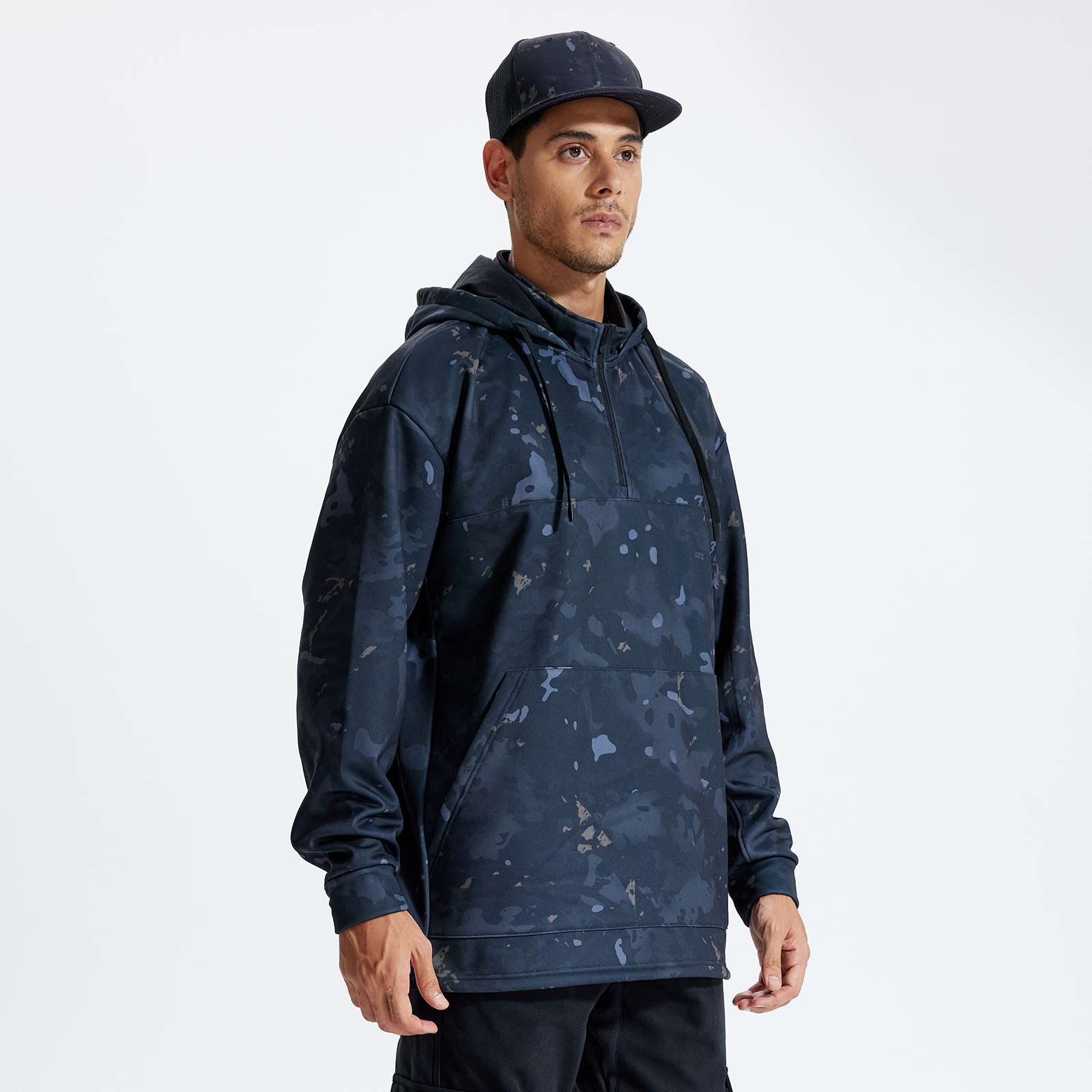 LOOGU Camo Hoodies Fleece Lining Performance Insulation Pullover D50-1