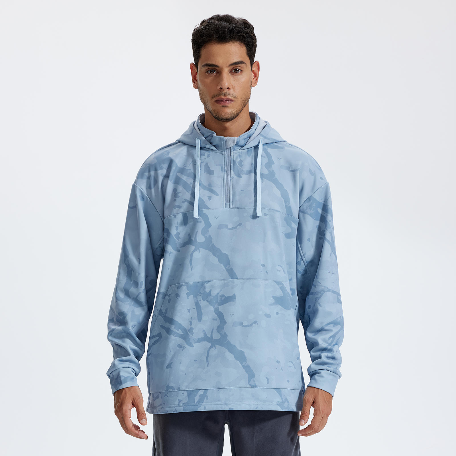 LOOGU Camo Hoodies Fleece Lining Performance Insulation Pullover D50-1