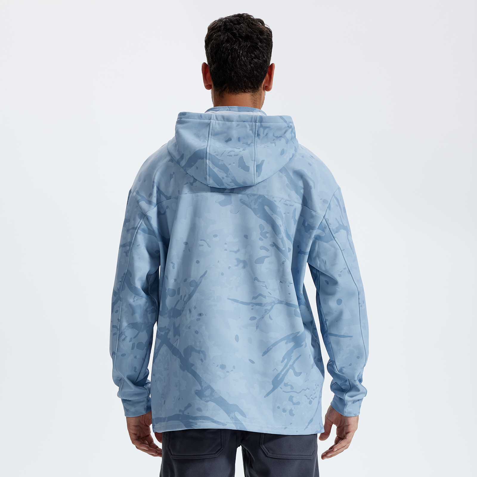 LOOGU Camo Hoodies Fleece Lining Performance Insulation Pullover D50-1