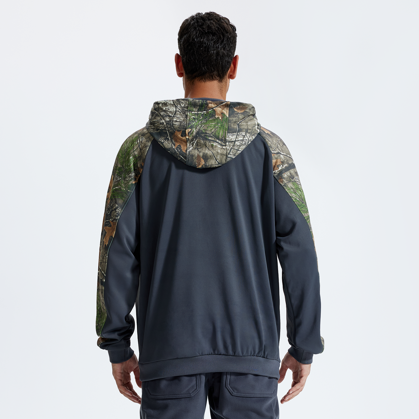 LOOGU Camo Hoodies Fleece Lining Casual Pullover D61