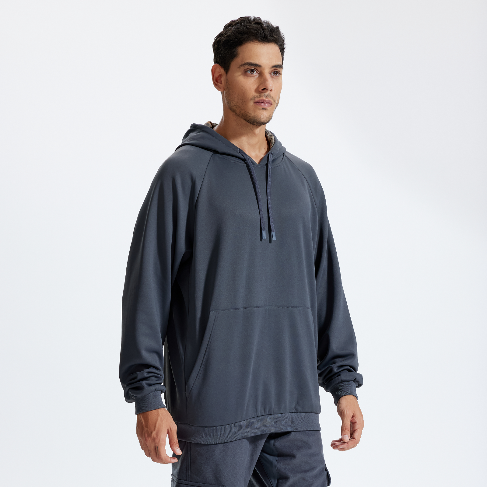 LOOGU Camo Hoodies Fleece Lining Casual Pullover D62