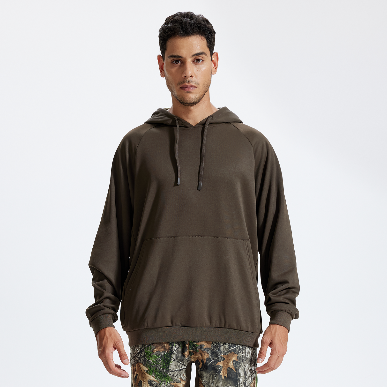 LOOGU Camo Hoodies Fleece Lining Casual Pullover D62