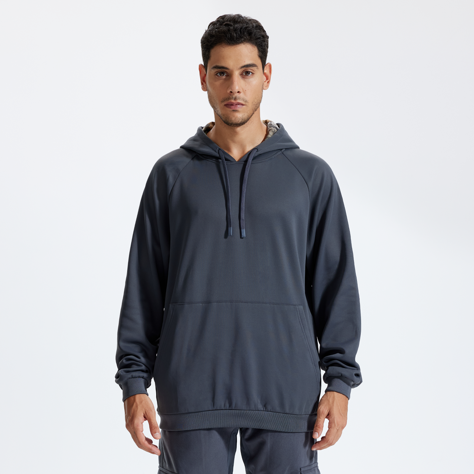 LOOGU Camo Hoodies Fleece Lining Casual Pullover D62