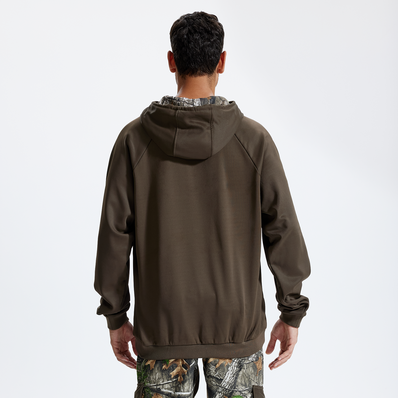 LOOGU Camo Hoodies Fleece Lining Casual Pullover D62
