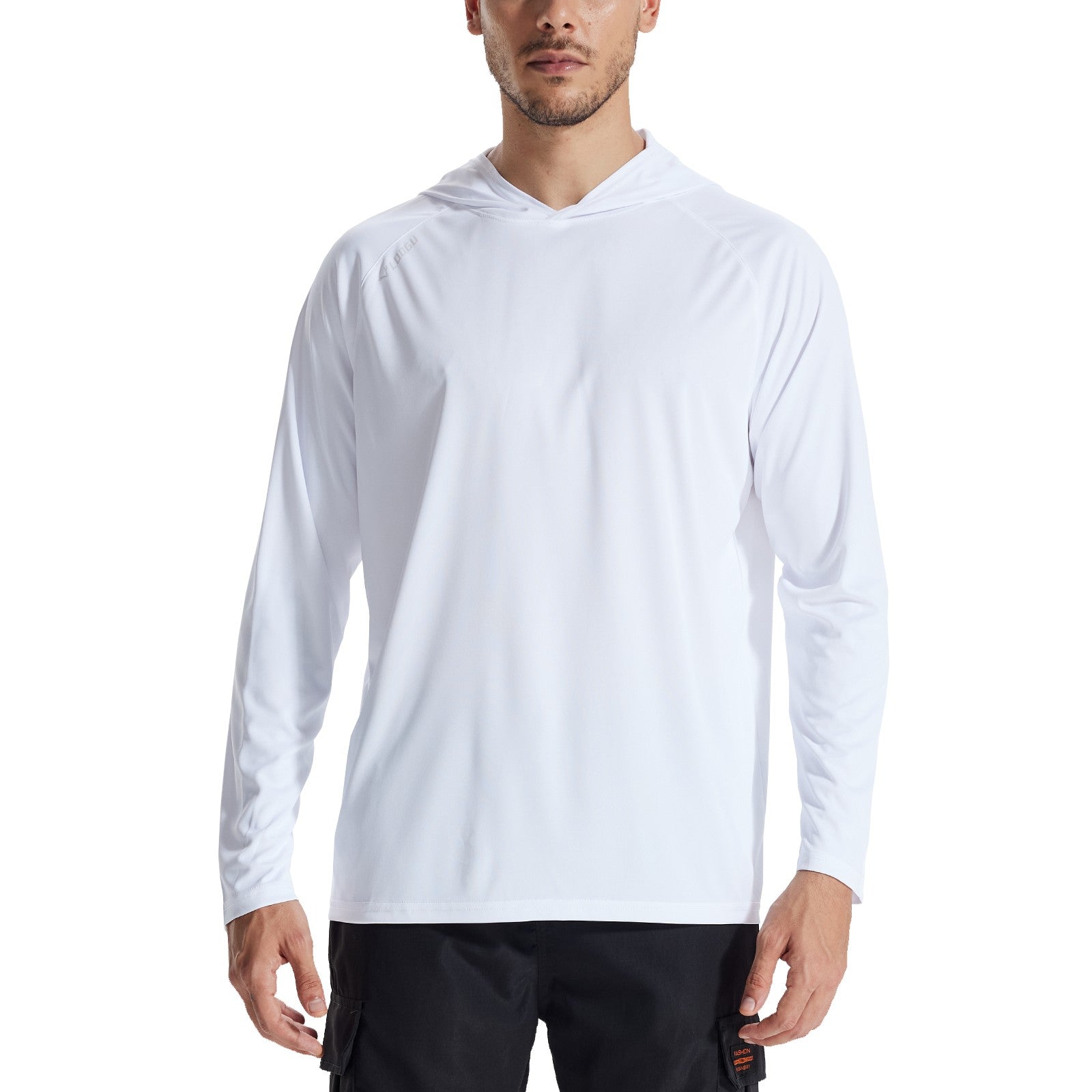 LOOGU Men’s Hoodie Long Sleeve Shirt White T70